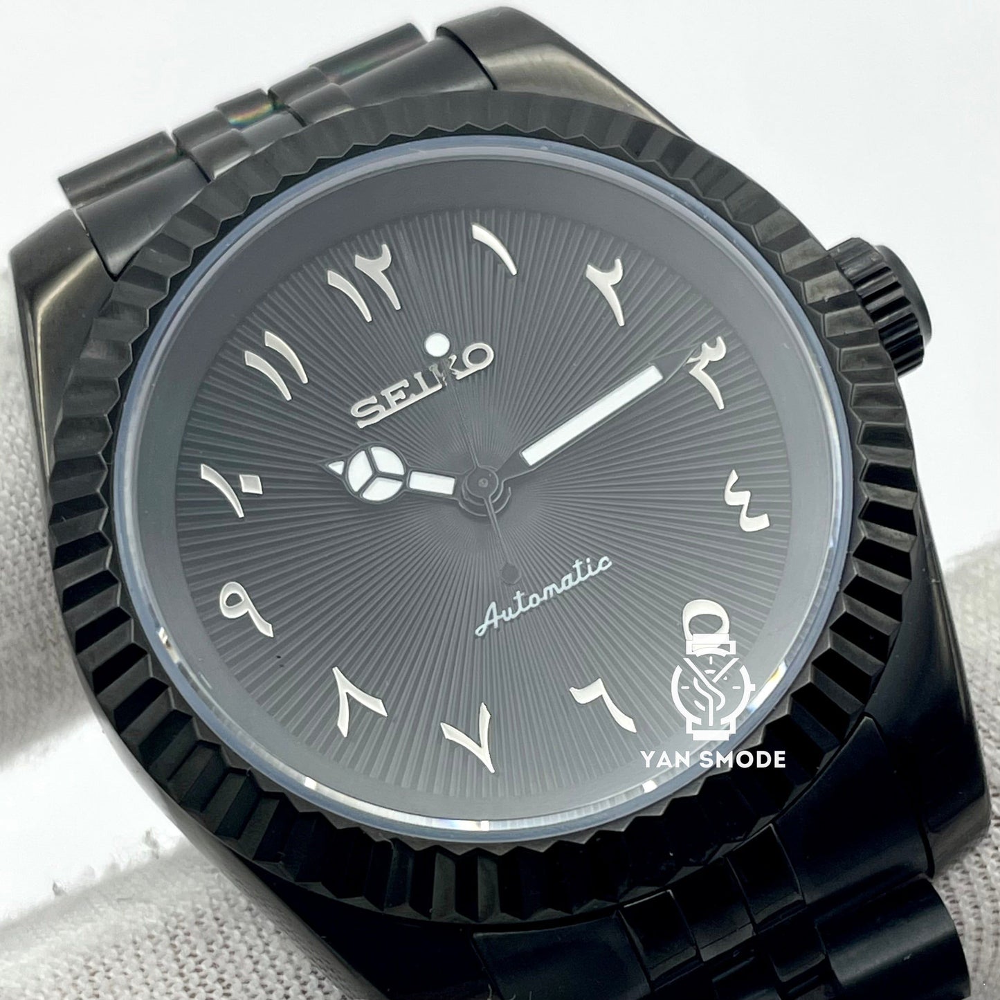 Arabic Dial Noir Entièrement Noire