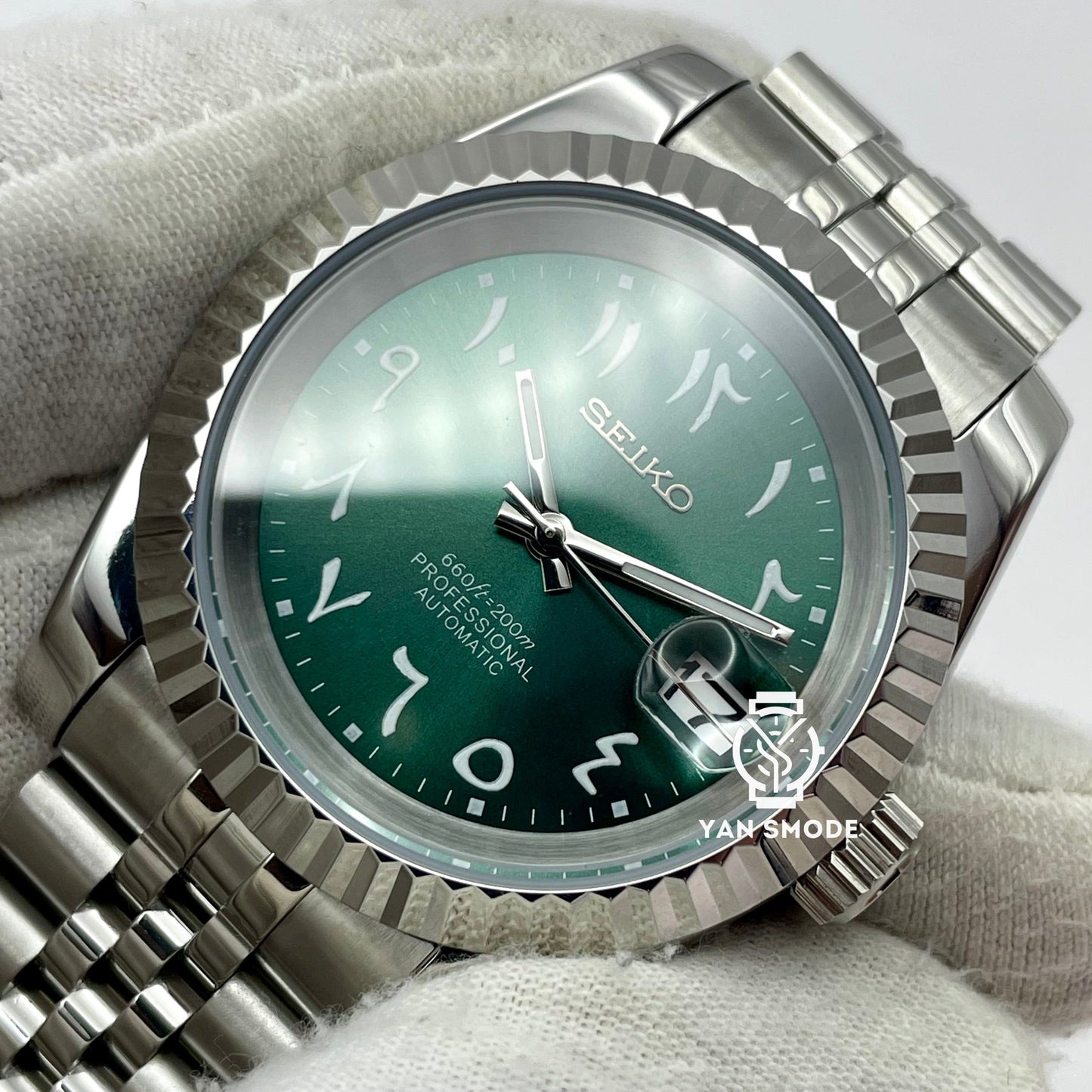 Arabic Dial Verte Index Blanc
