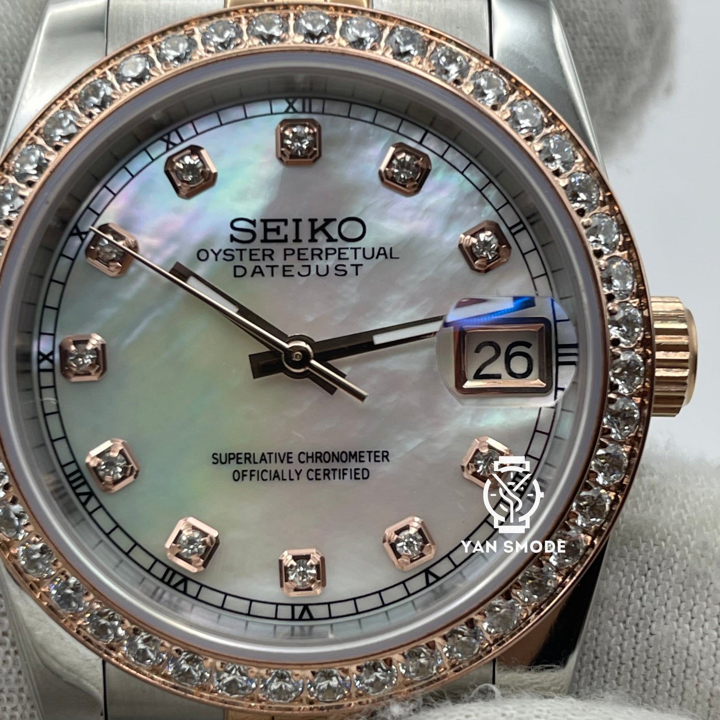 Date Just Brown Rose Gold