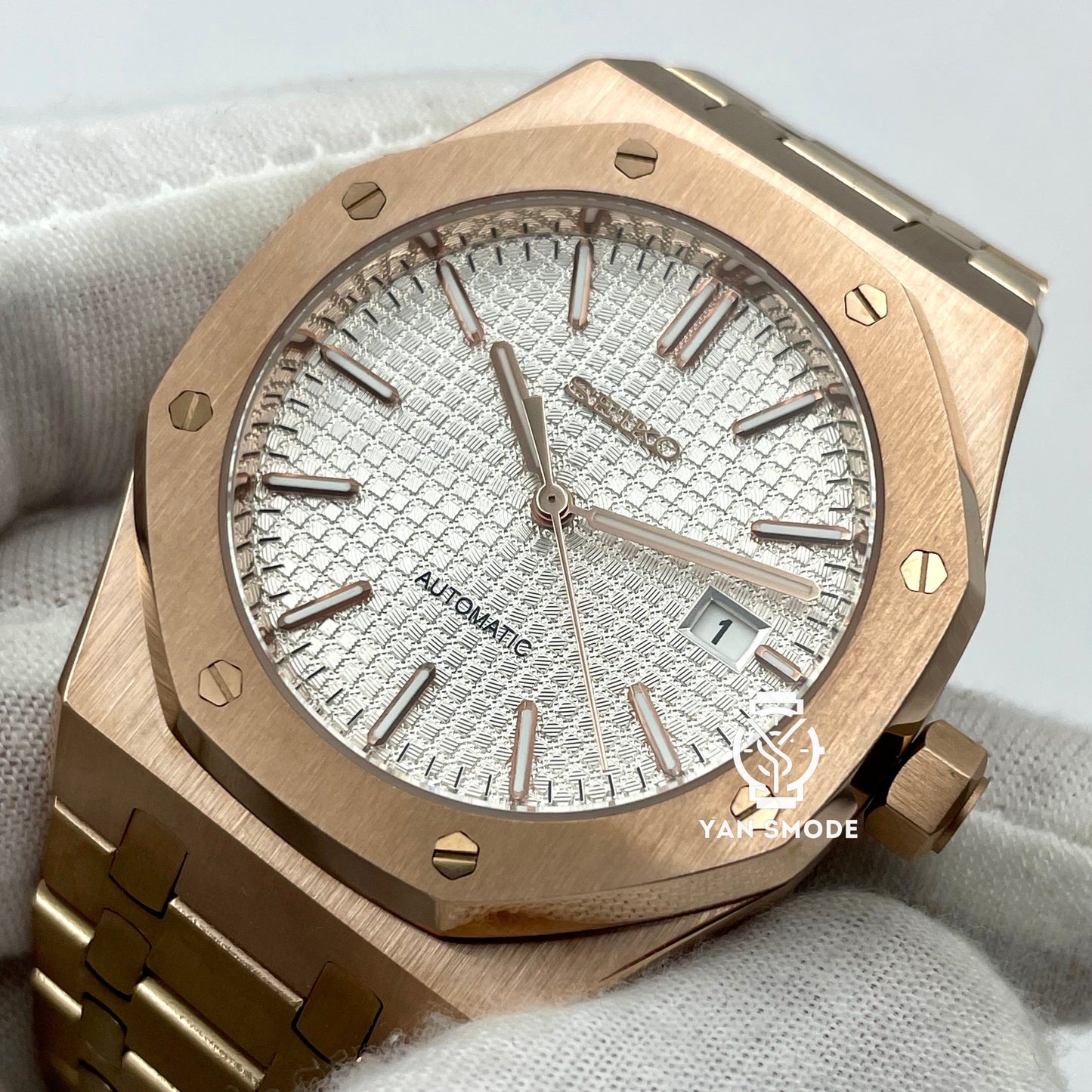 Royal Oak Rose Gold Black Skeleton
