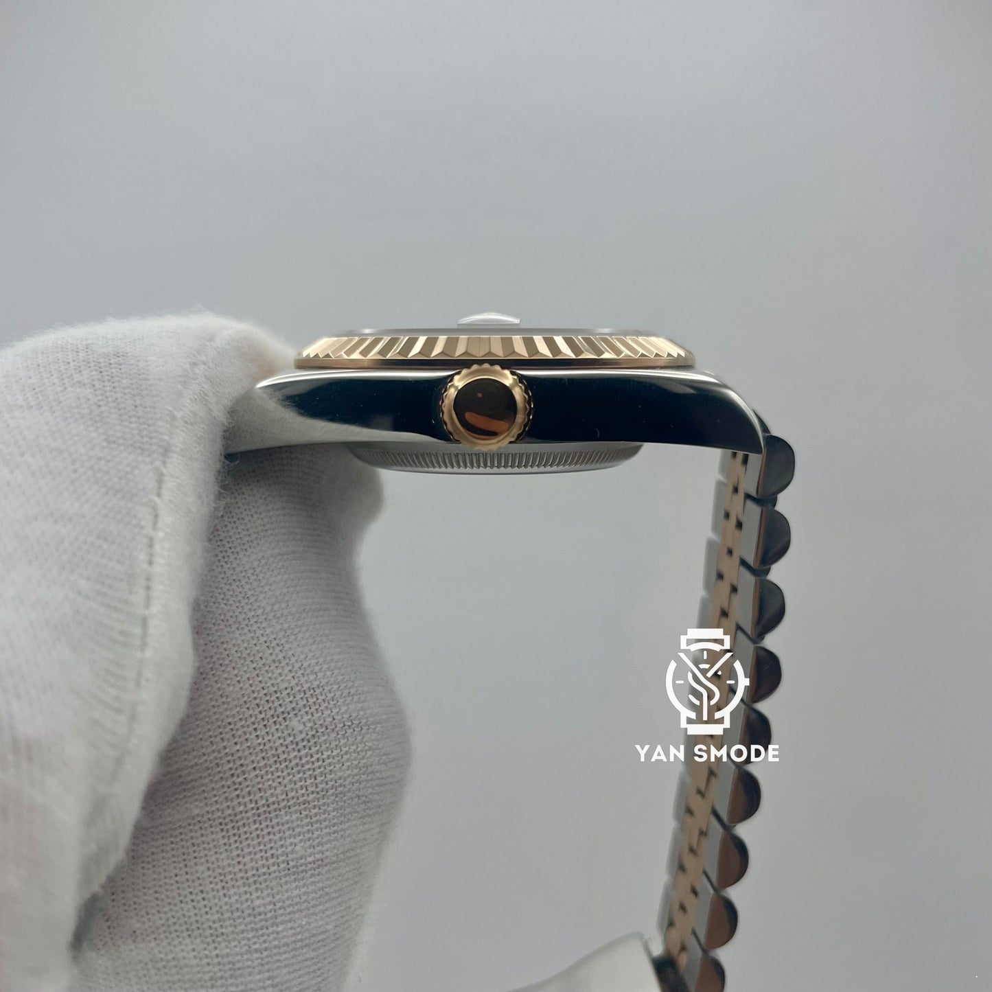 Date Just Brown Rose Gold
