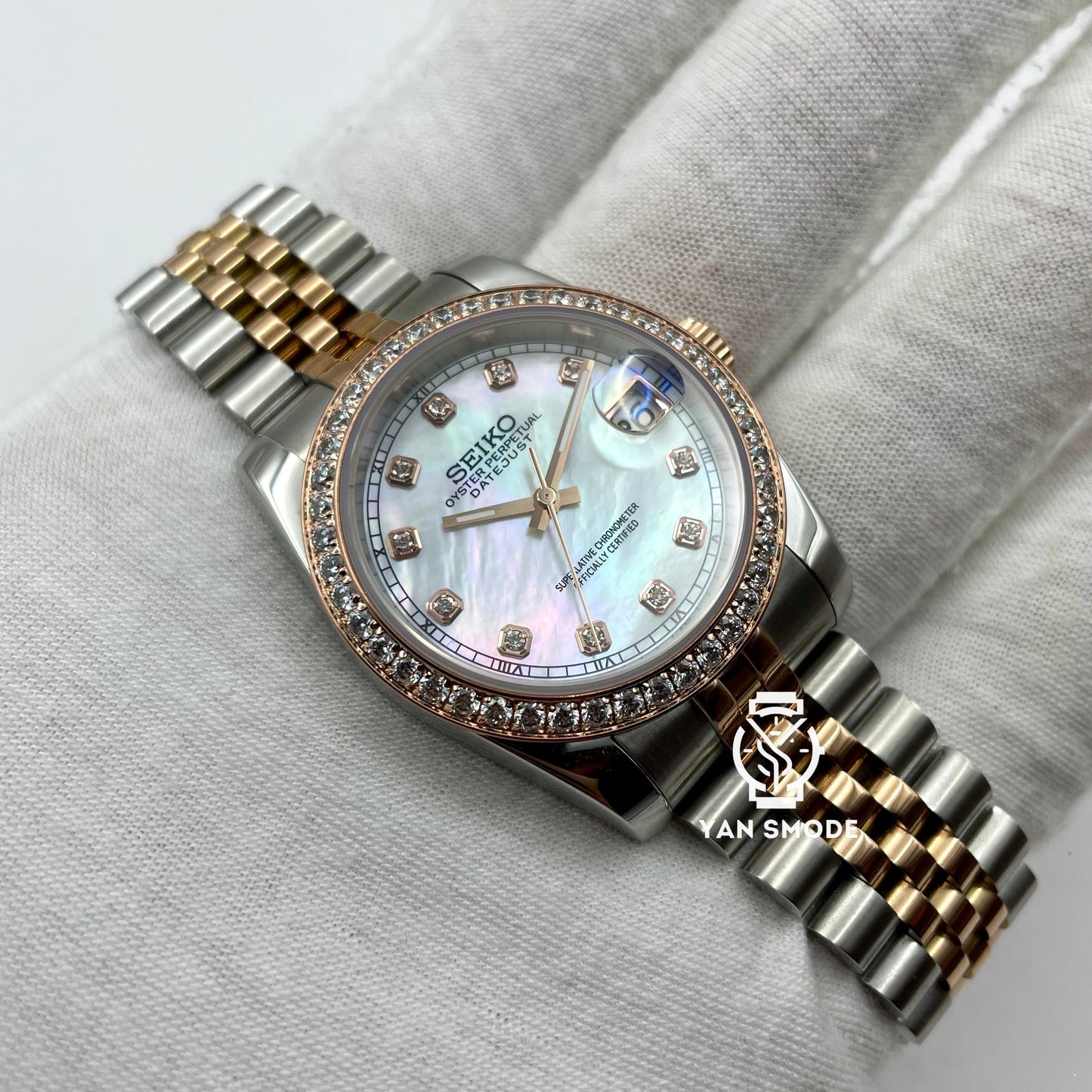 Date Just Brown Rose Gold