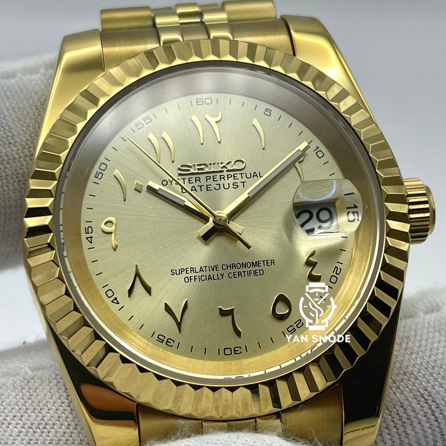 Date Just Arabic Dial Or Jaune