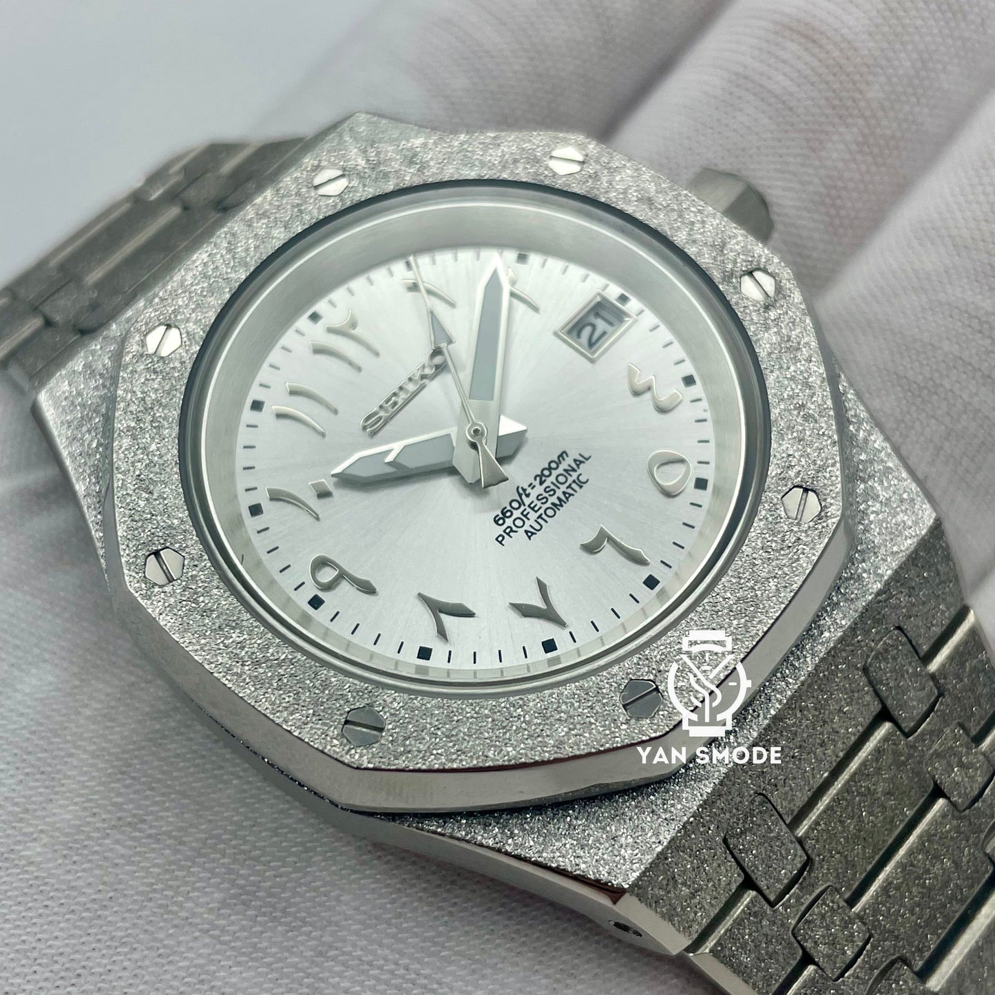 SekioMod Royal Oak Brillante Arabic Dial Grise - Yan Smode