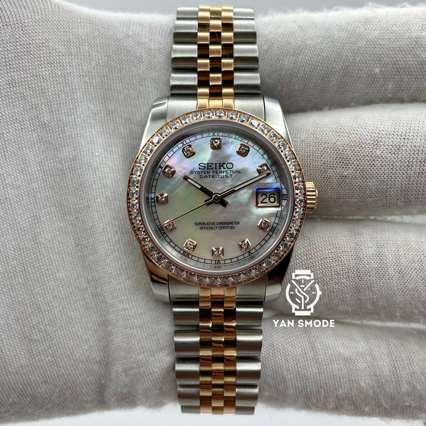Date Just Brown Rose Gold