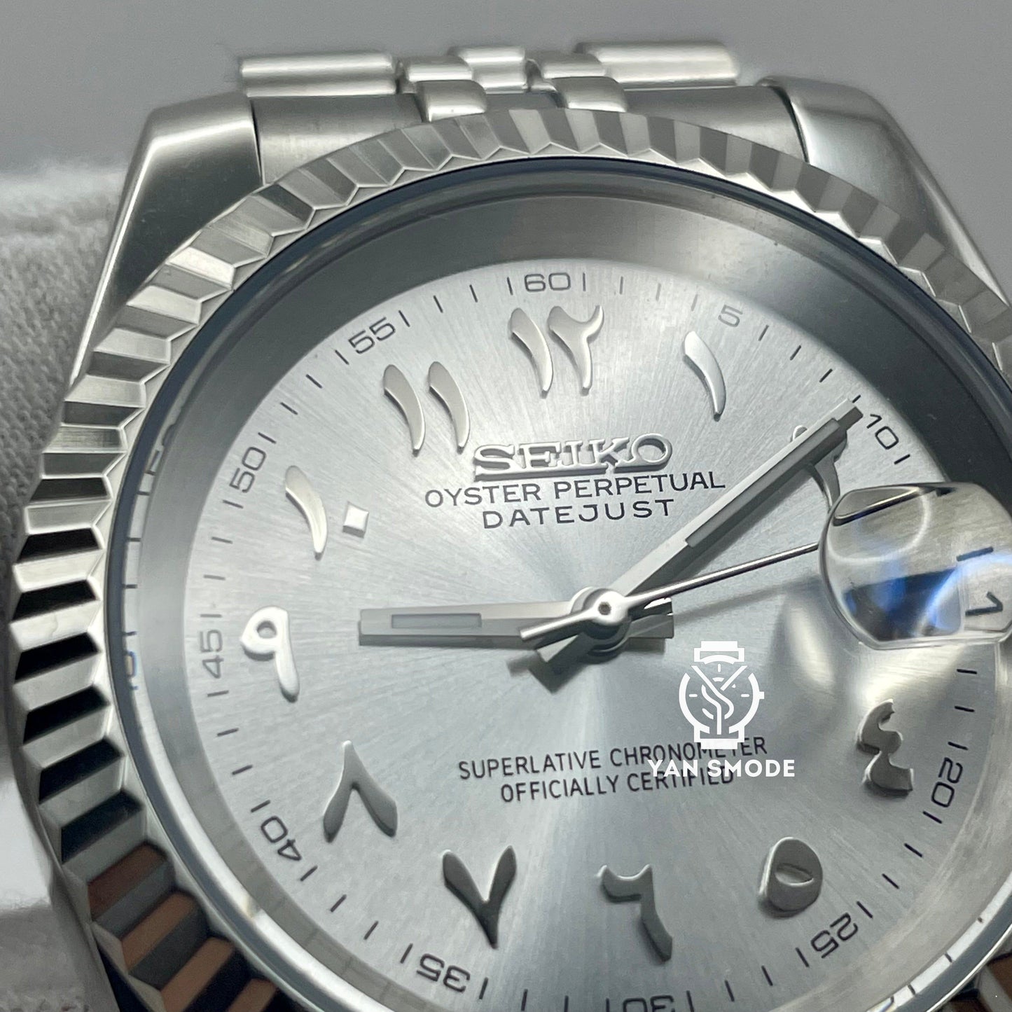 Date Just Arabic Dial Grey