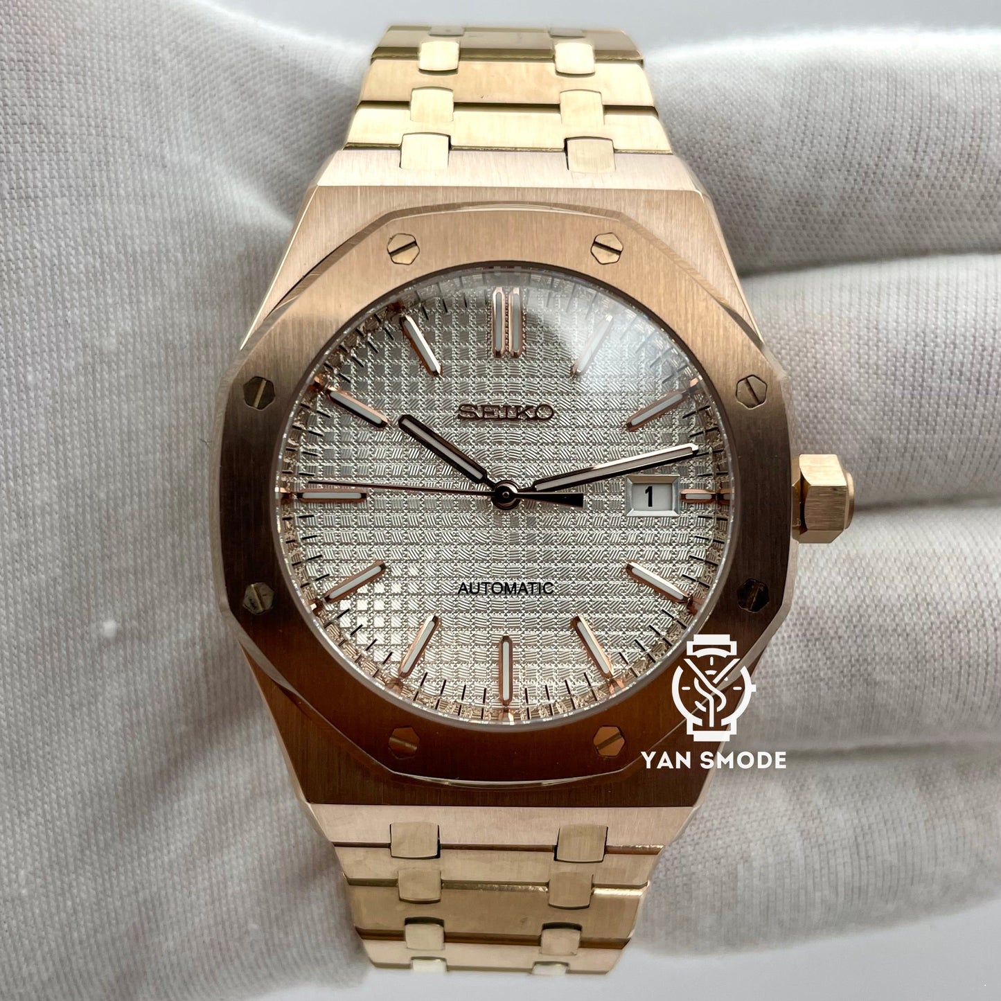 Royal Oak Rose Gold Black Skeleton