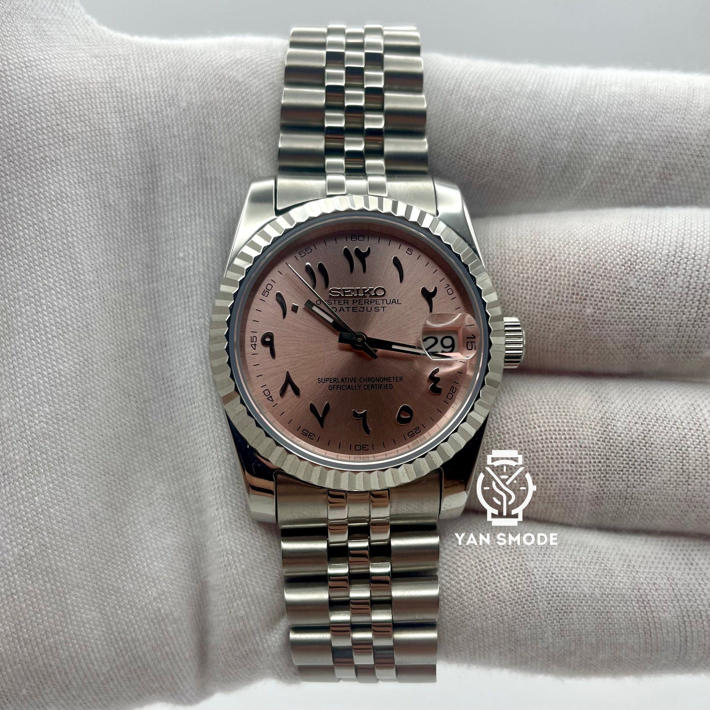Date Just Arabic Dial Rose