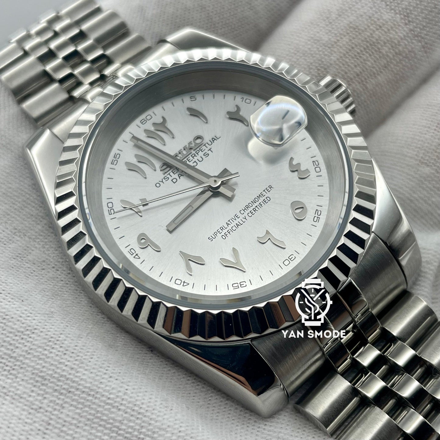 Date Just Arabic Dial Grey