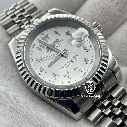 Date Just Arabic Dial Grise