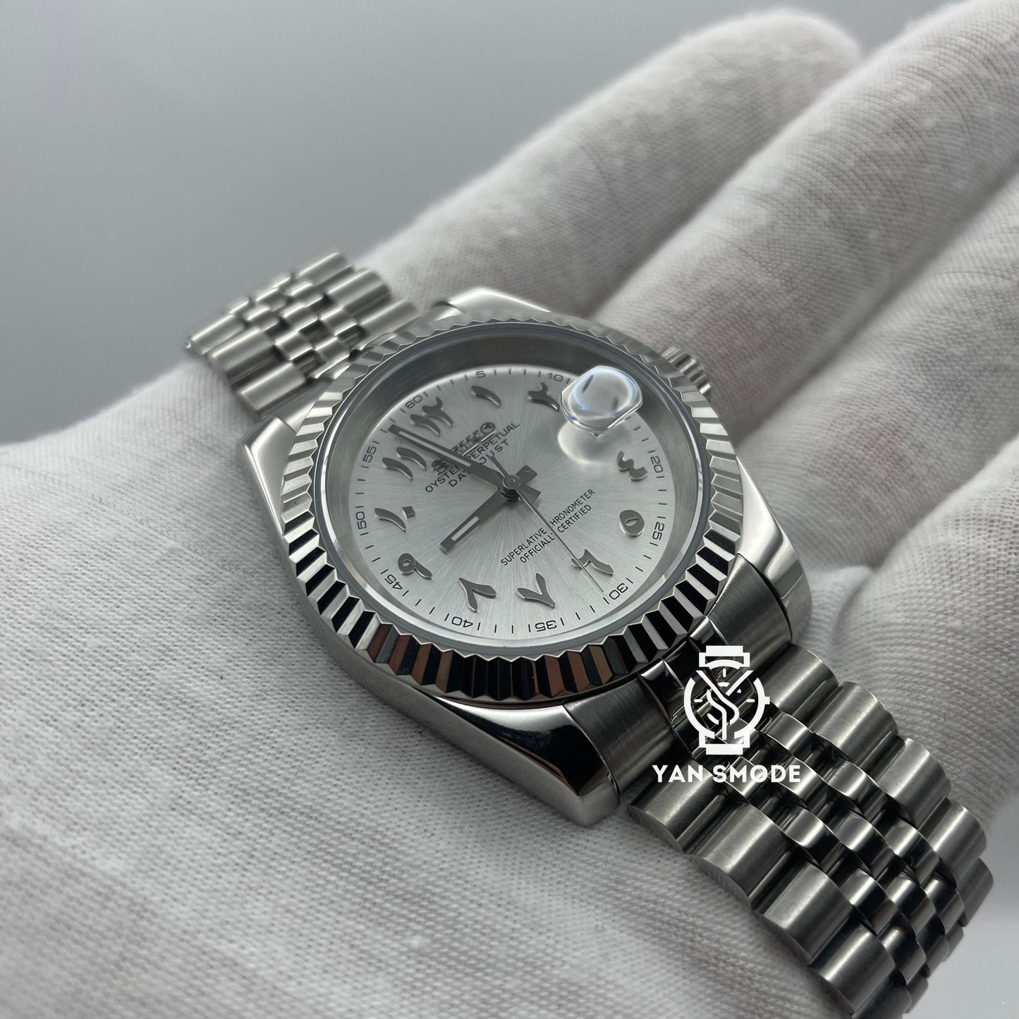 Date Just Arabic Dial Grey
