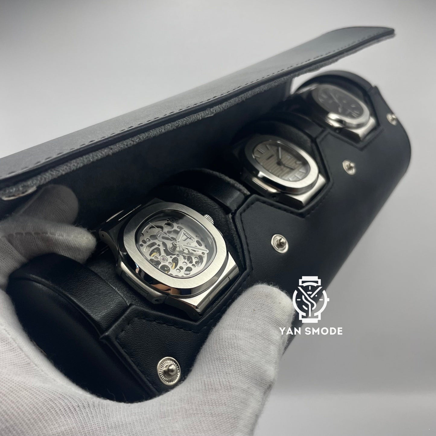 Black Leather Box One Opening