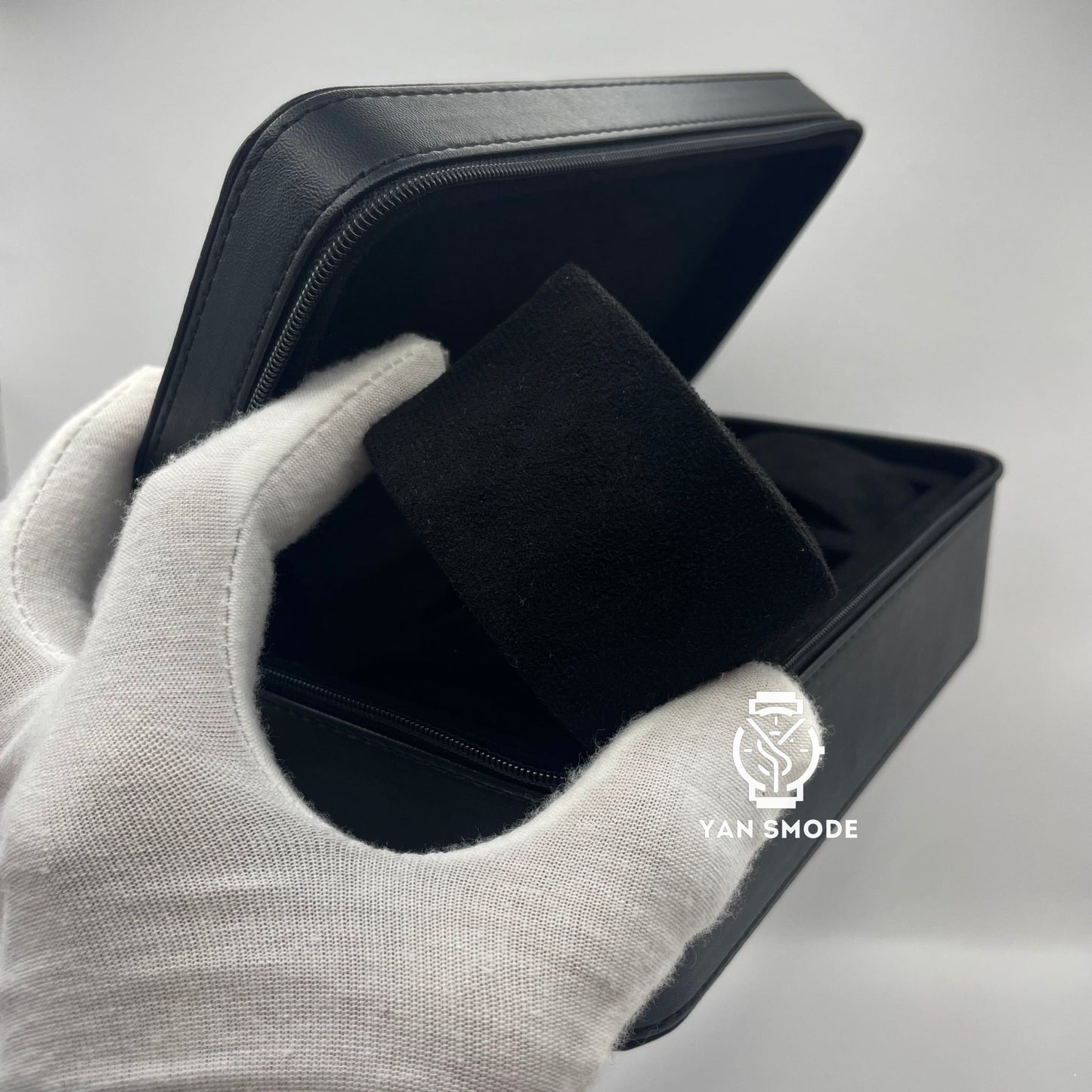 Black Leather Box Black Velvet