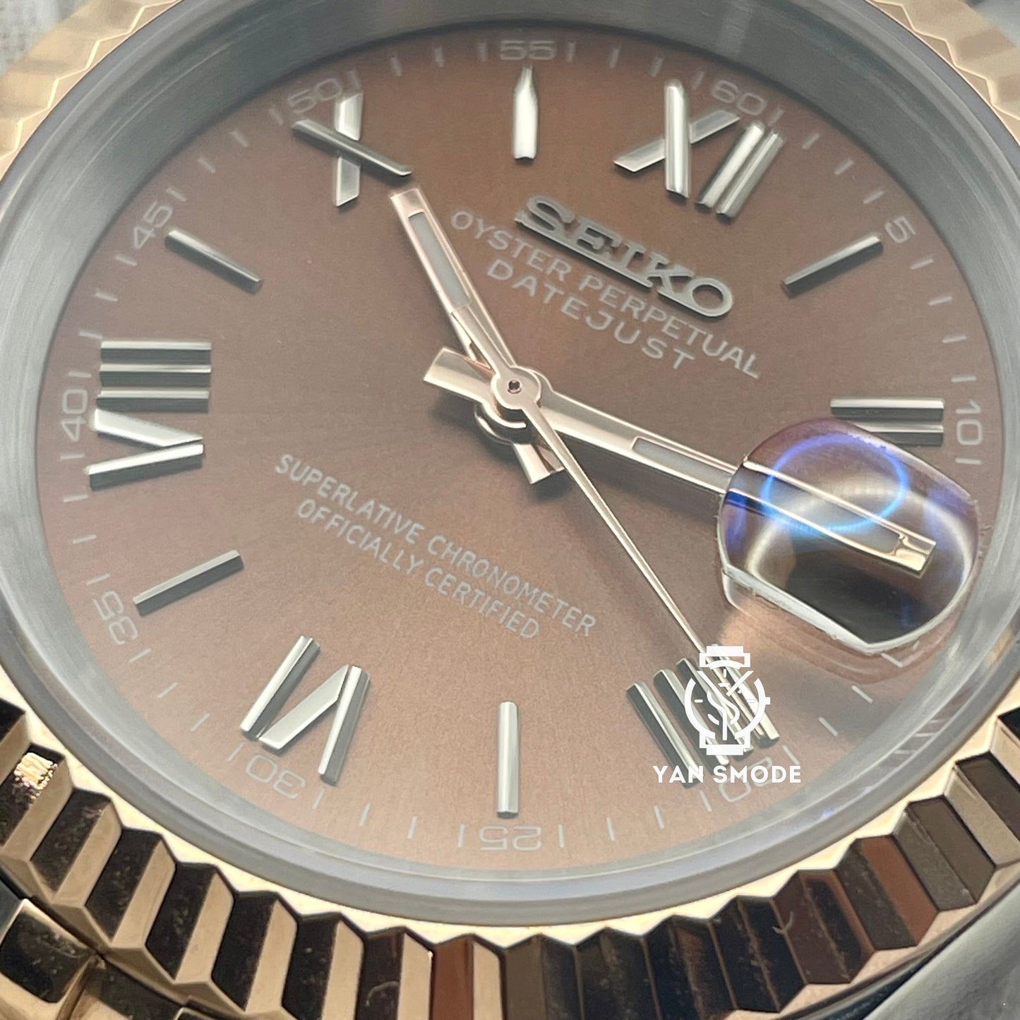 Date Just Brown Rose Gold