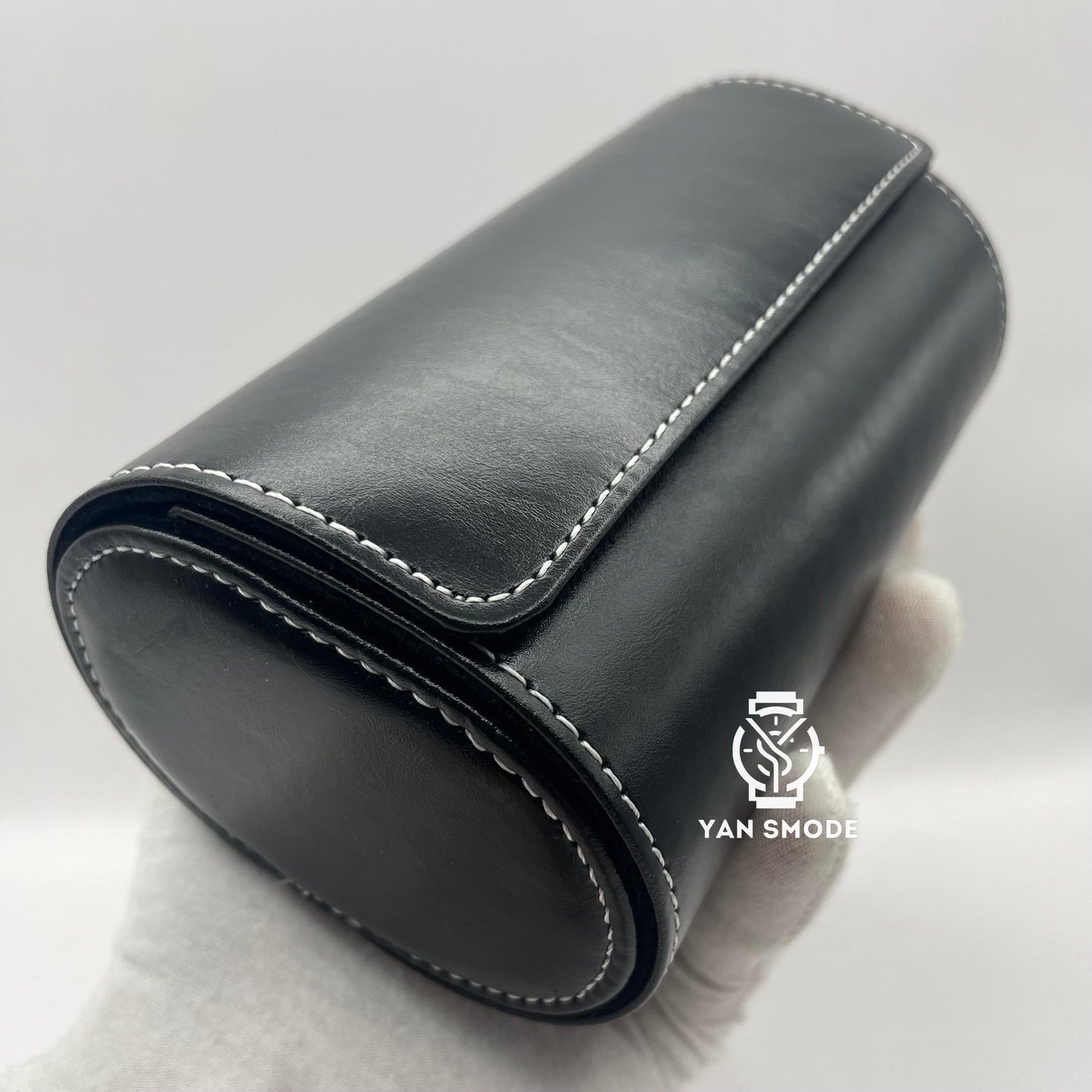 Black Leather Box Two Openings