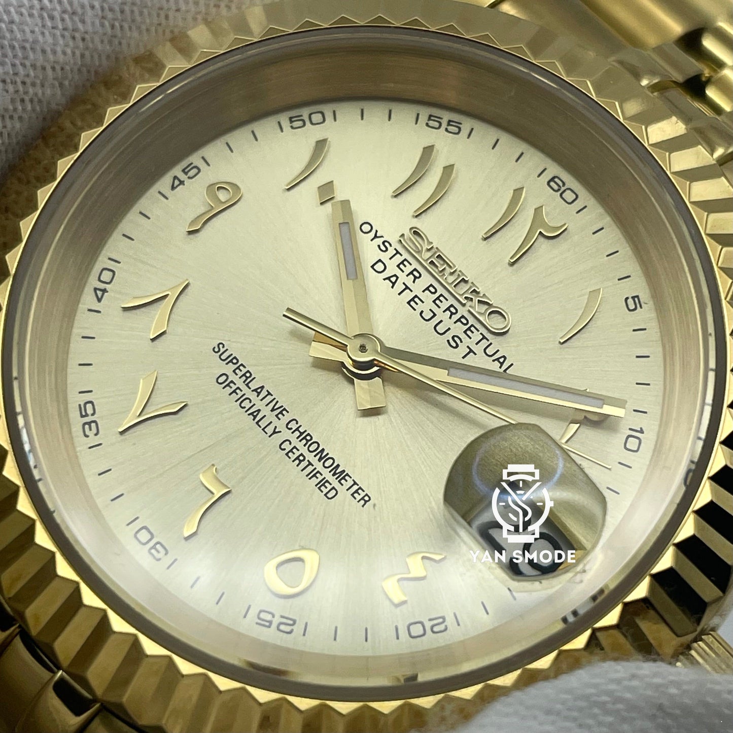 Date Just Arabic Dial Or Jaune