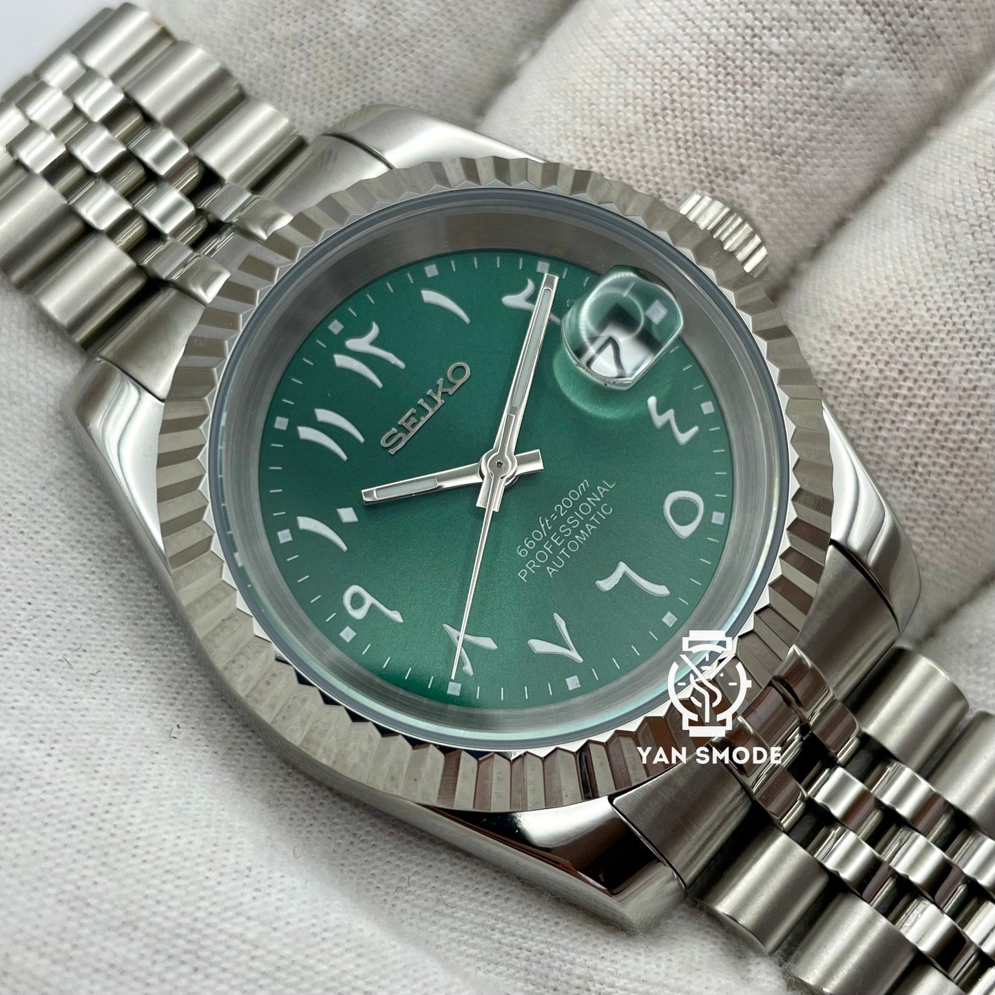 Arabic Dial Verte Index Blanc
