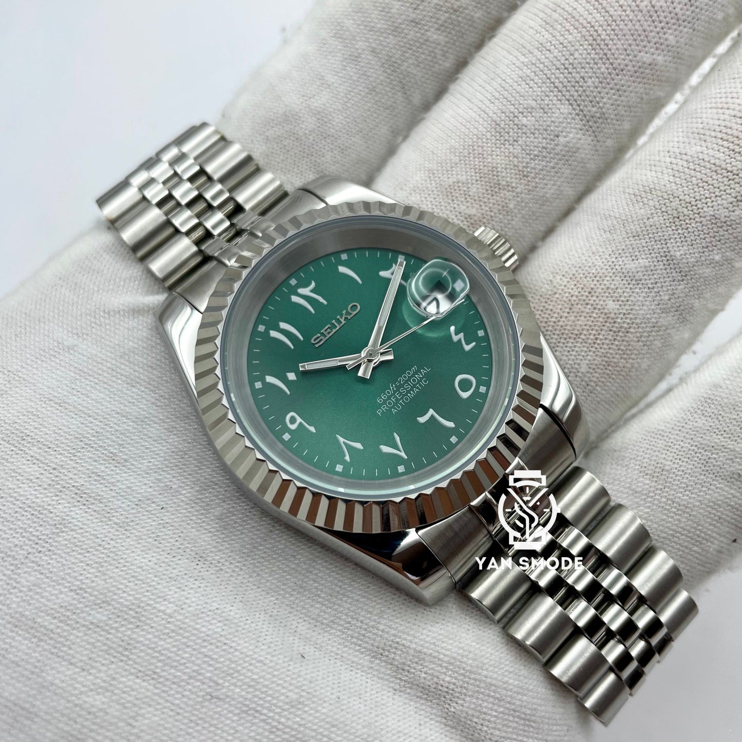 Arabic Dial Verte Index Blanc