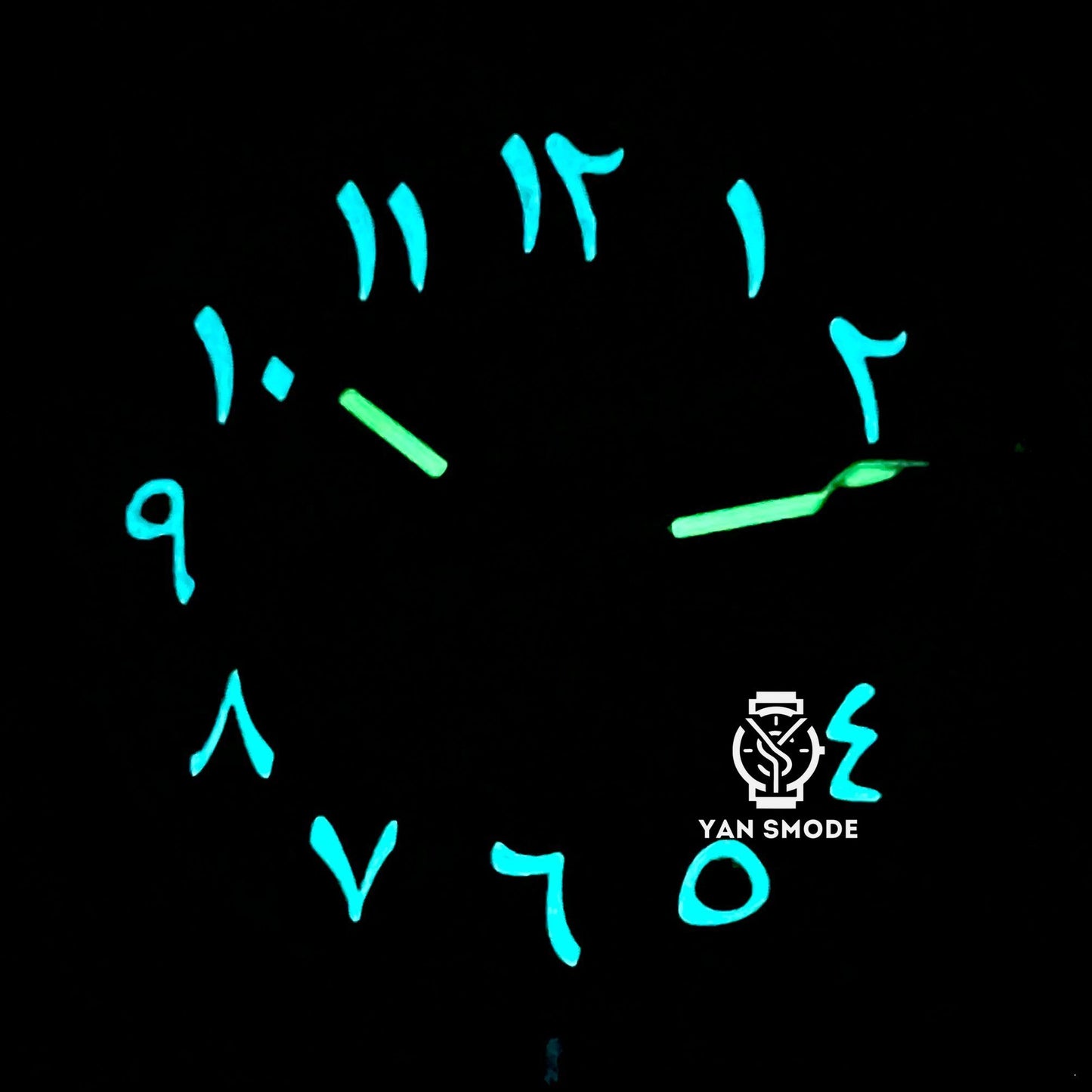 Arabic Dial Verte Index Blanc