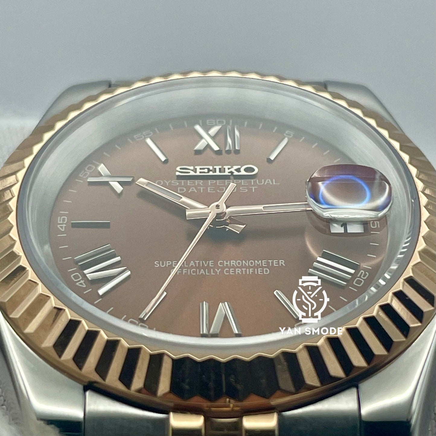 Date Just Brown Rose Gold