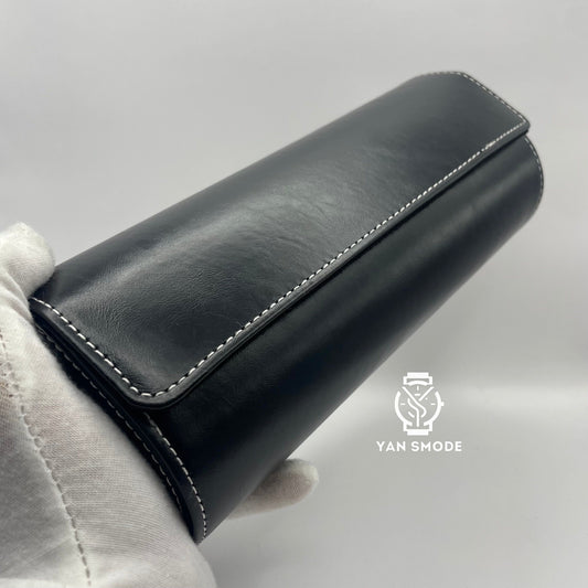 Black Leather Box Two Openings