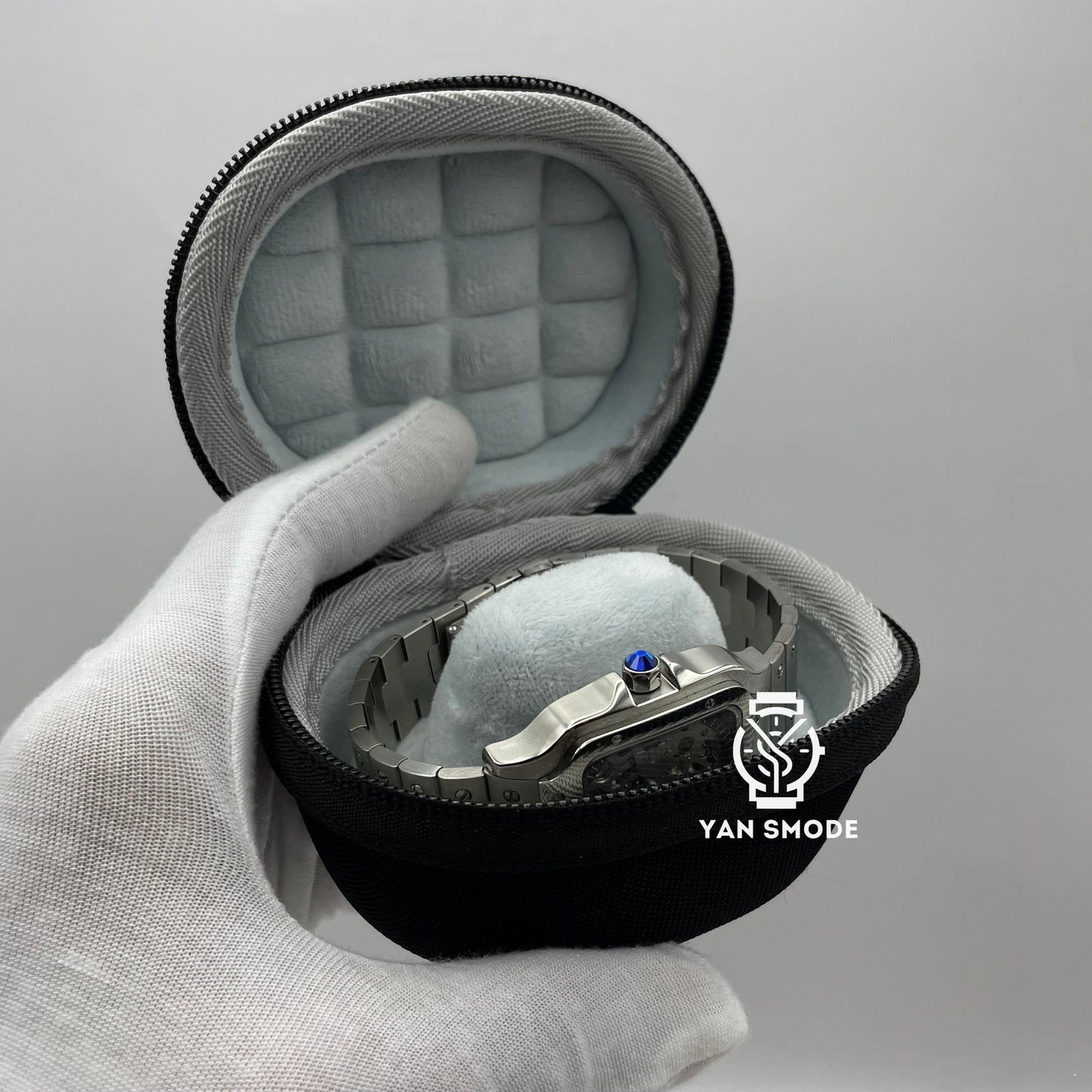 Boite Synthétique Noire Velours Gris - Yan Smode