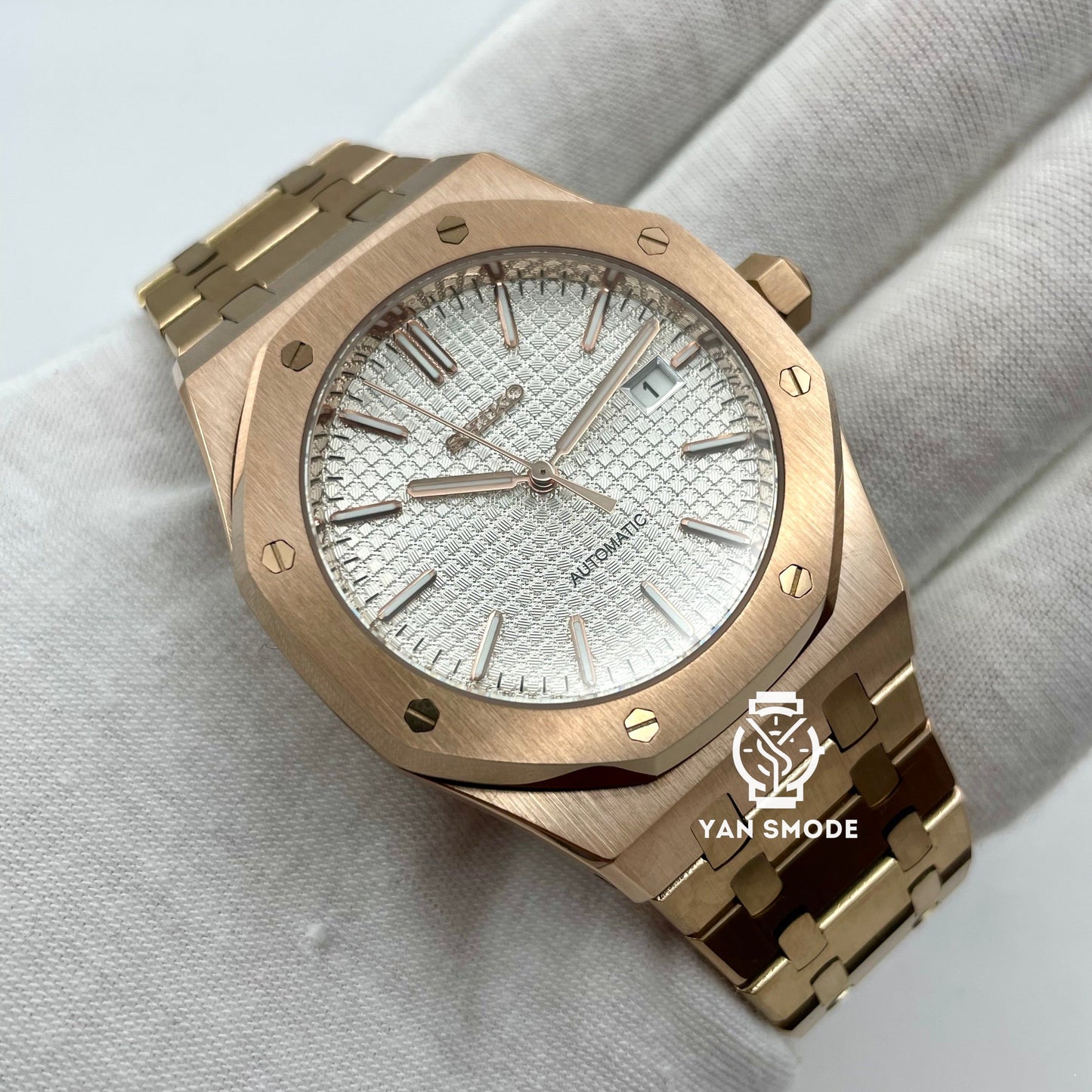 Royal Oak Rose Gold Black Skeleton