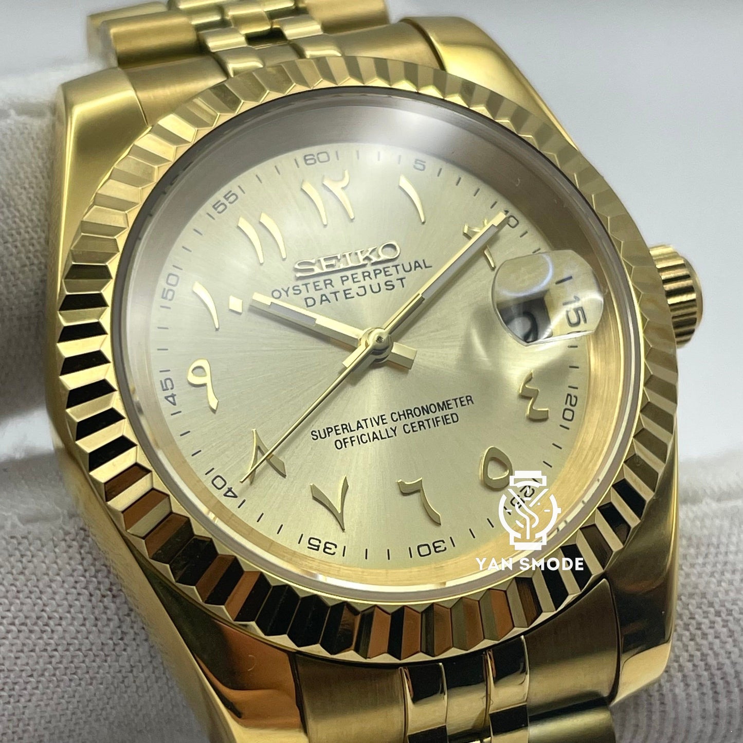 Date Just Arabic Dial Or Jaune