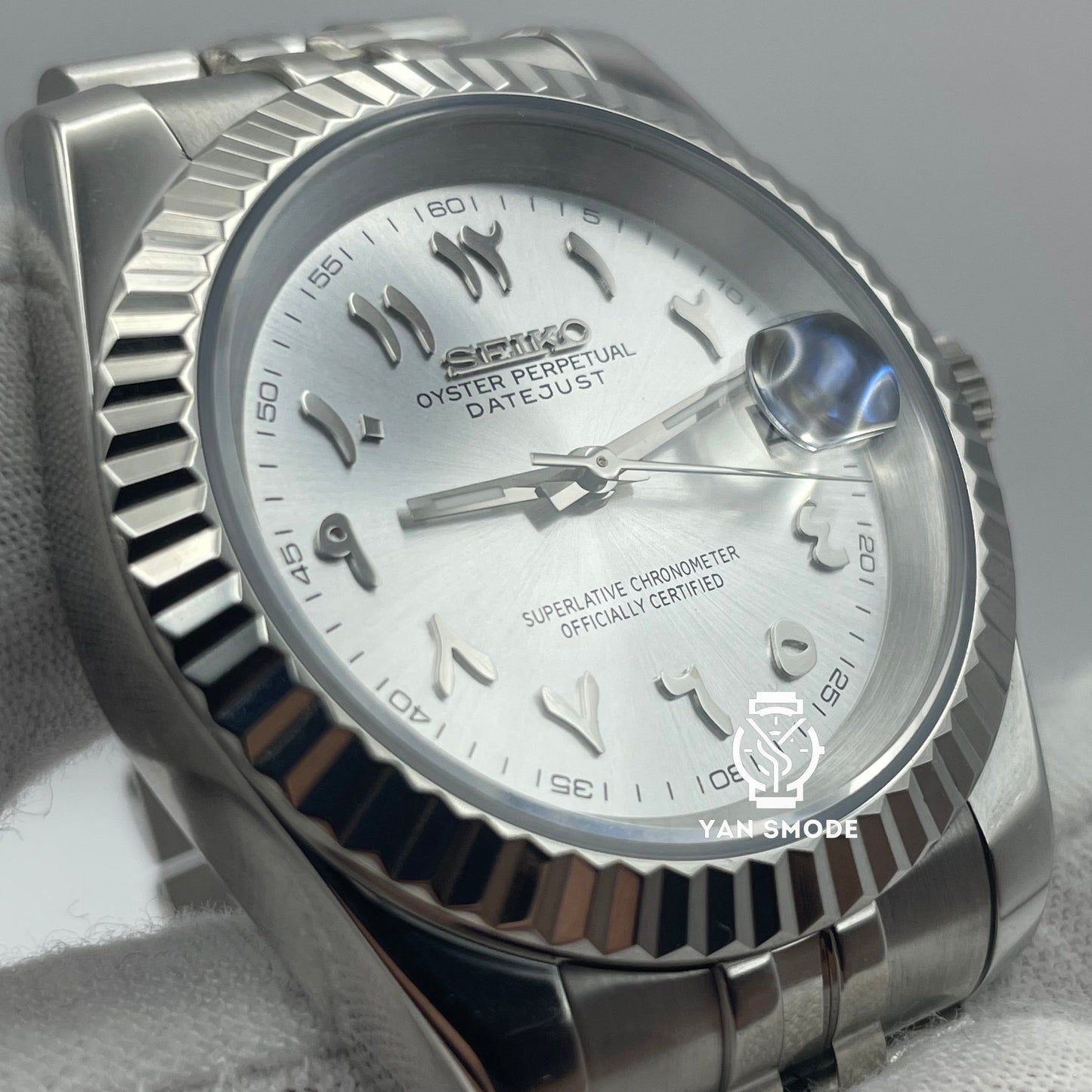 Date Just Arabic Dial Grey