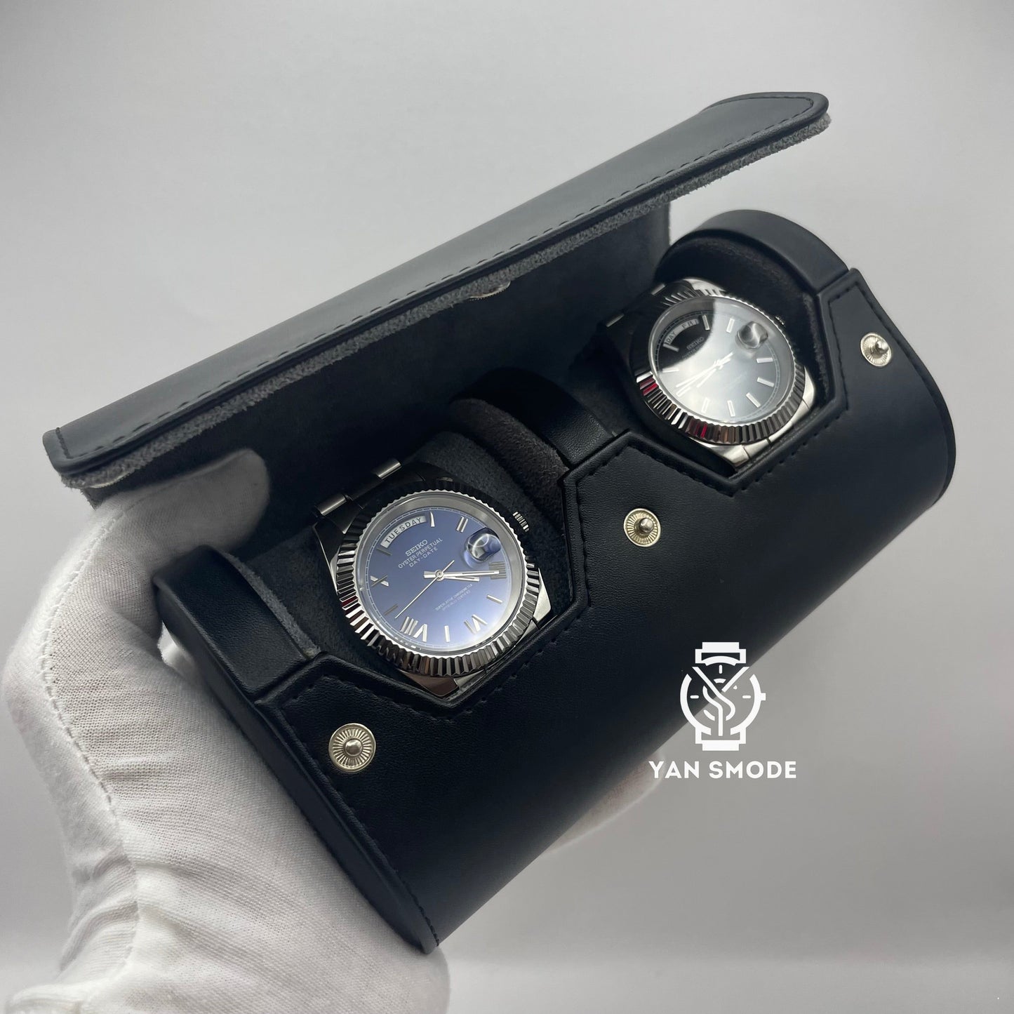 Black Leather Box One Opening