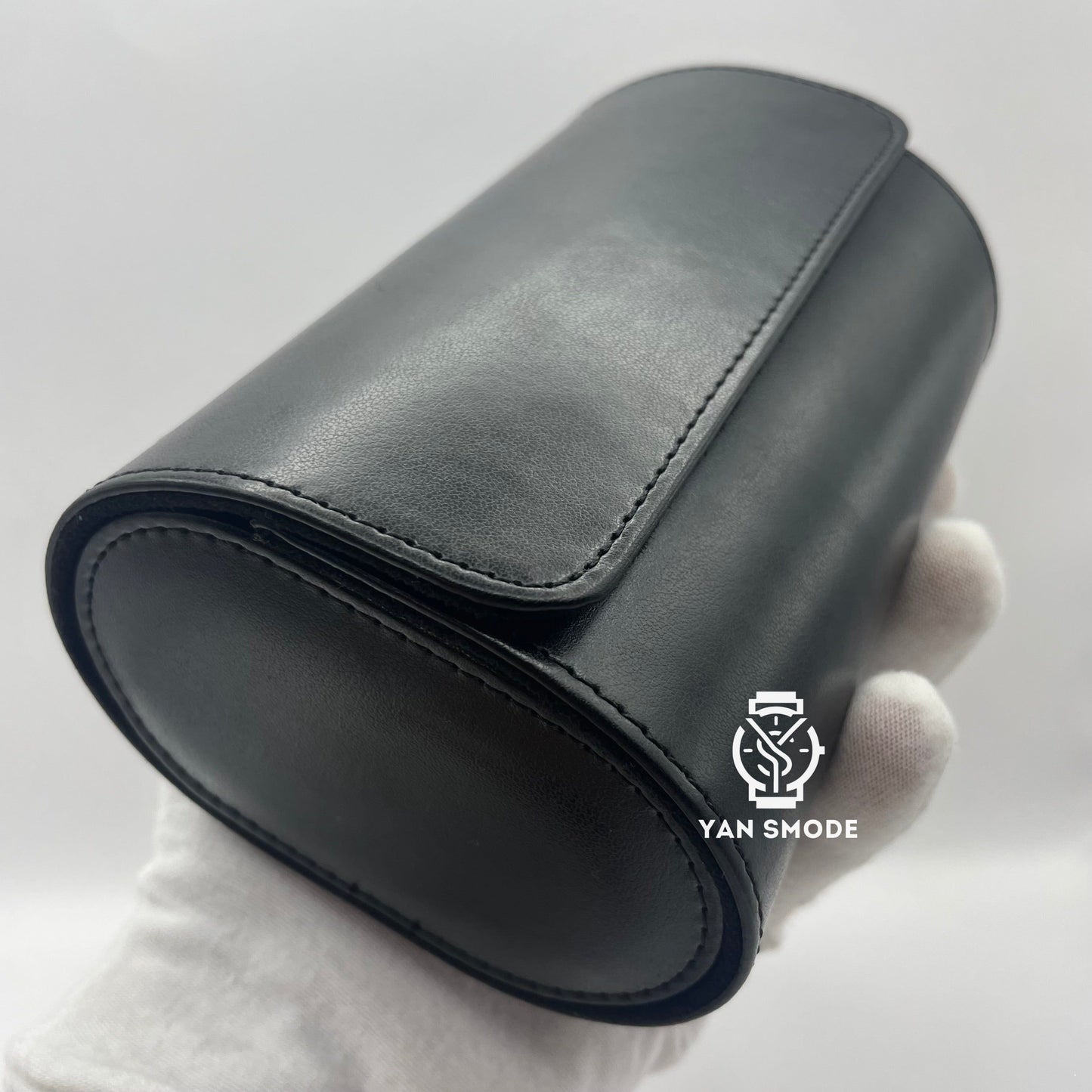 Boite Cuir Noire Deux Ouvertures