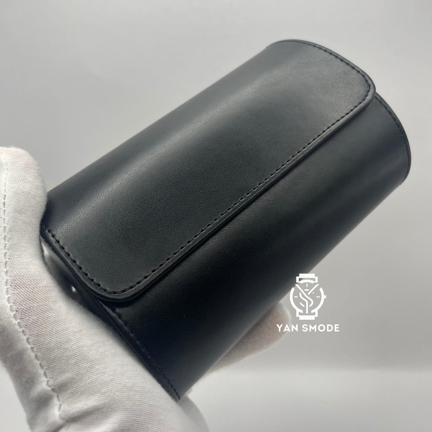 Boite Cuir Noire Deux Ouvertures
