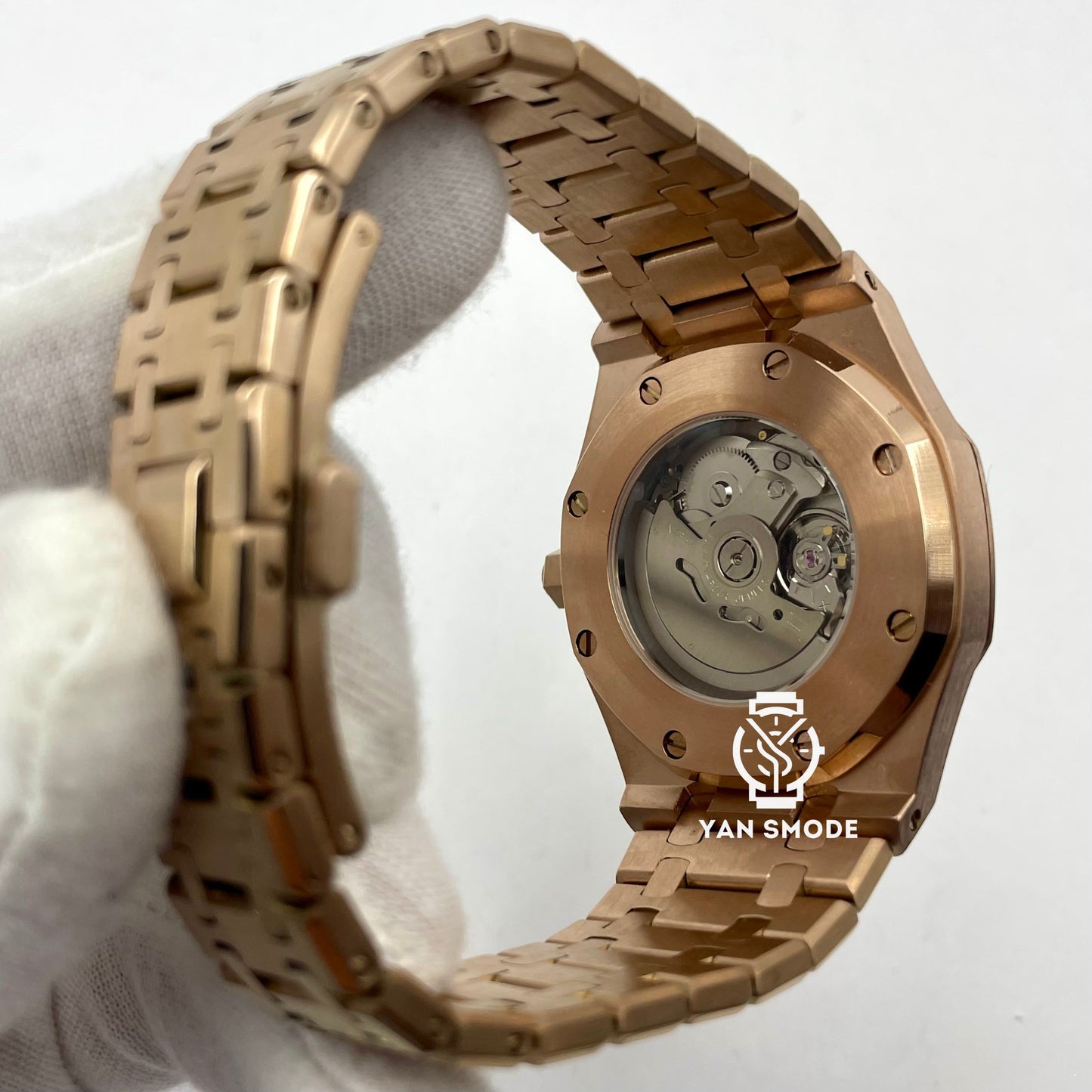 Royal Oak Rose Gold Black Skeleton