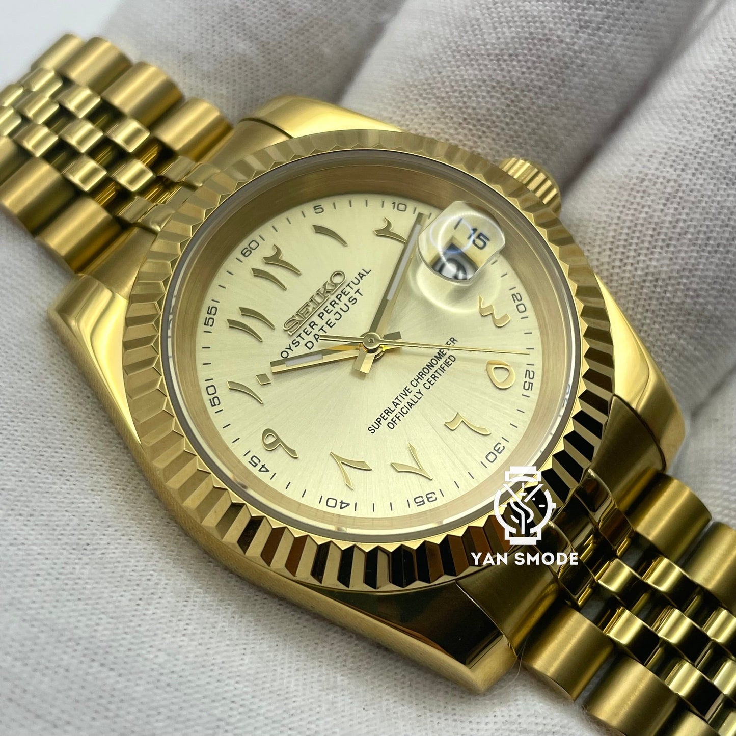 Date Just Arabic Dial Or Jaune