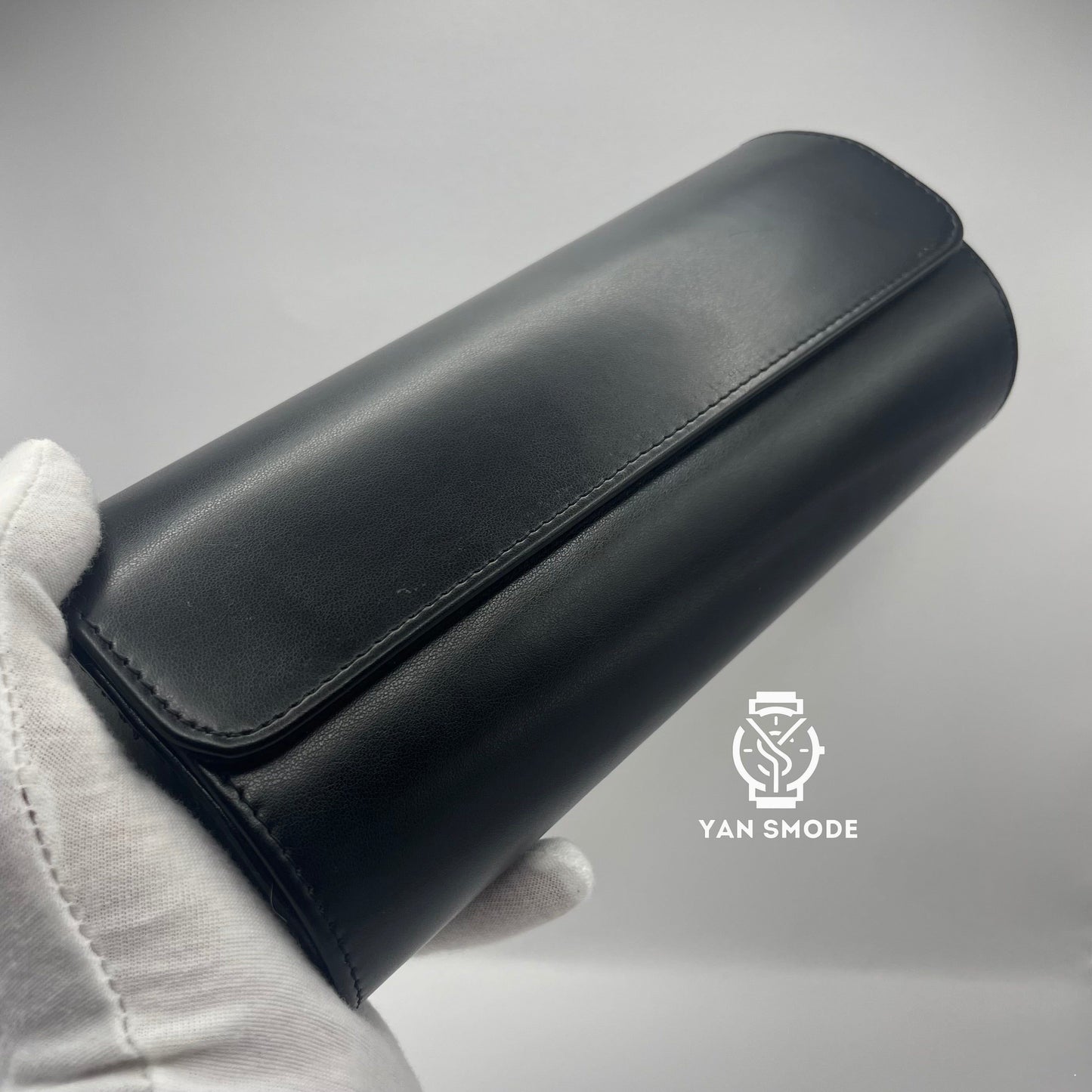 Black Leather Box Two Openings