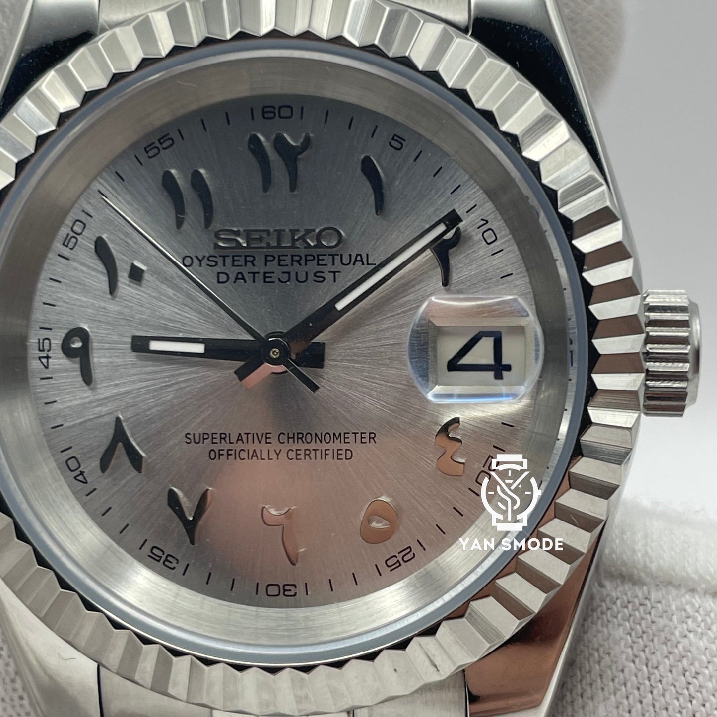 Date Just Arabic Dial Grey
