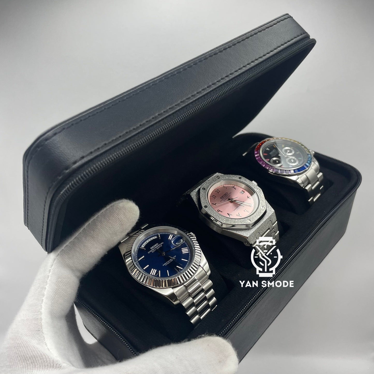 Black Leather Box Black Velvet