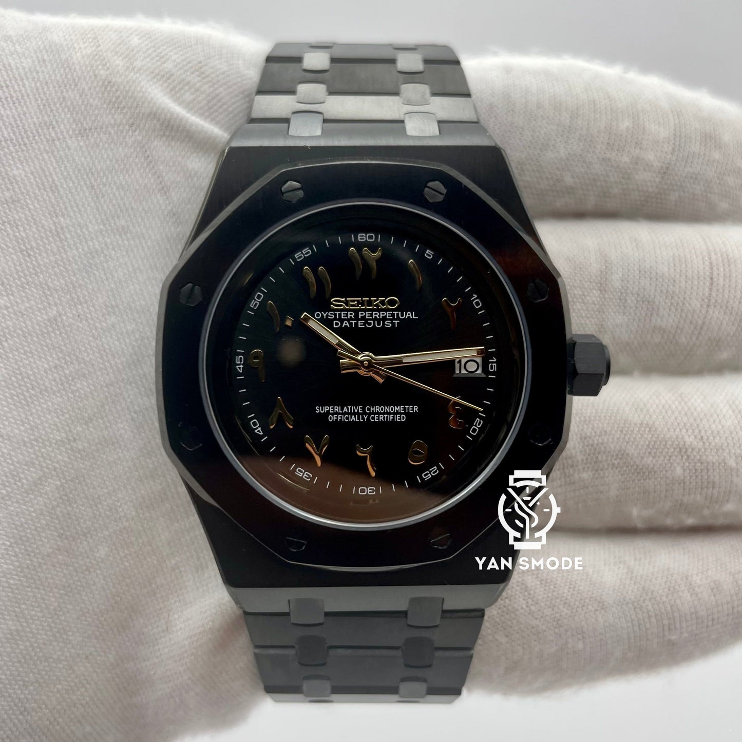 SekioMod Royal Oak Noire Arabic Dial Dorée - Yan Smode