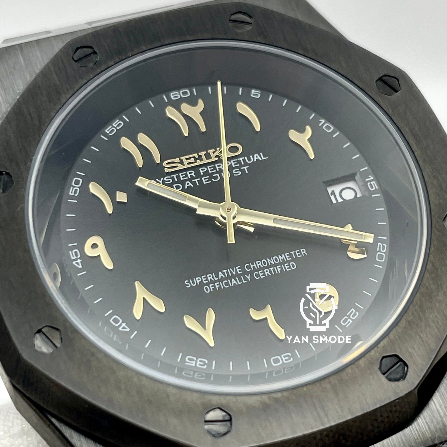 SekioMod Royal Oak Noire Arabic Dial Dorée - Yan Smode