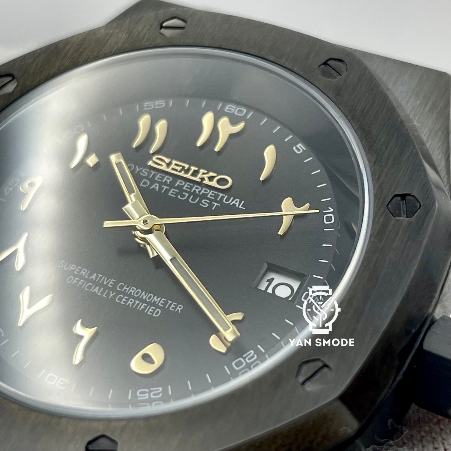 SekioMod Royal Oak Noire Arabic Dial Dorée - Yan Smode