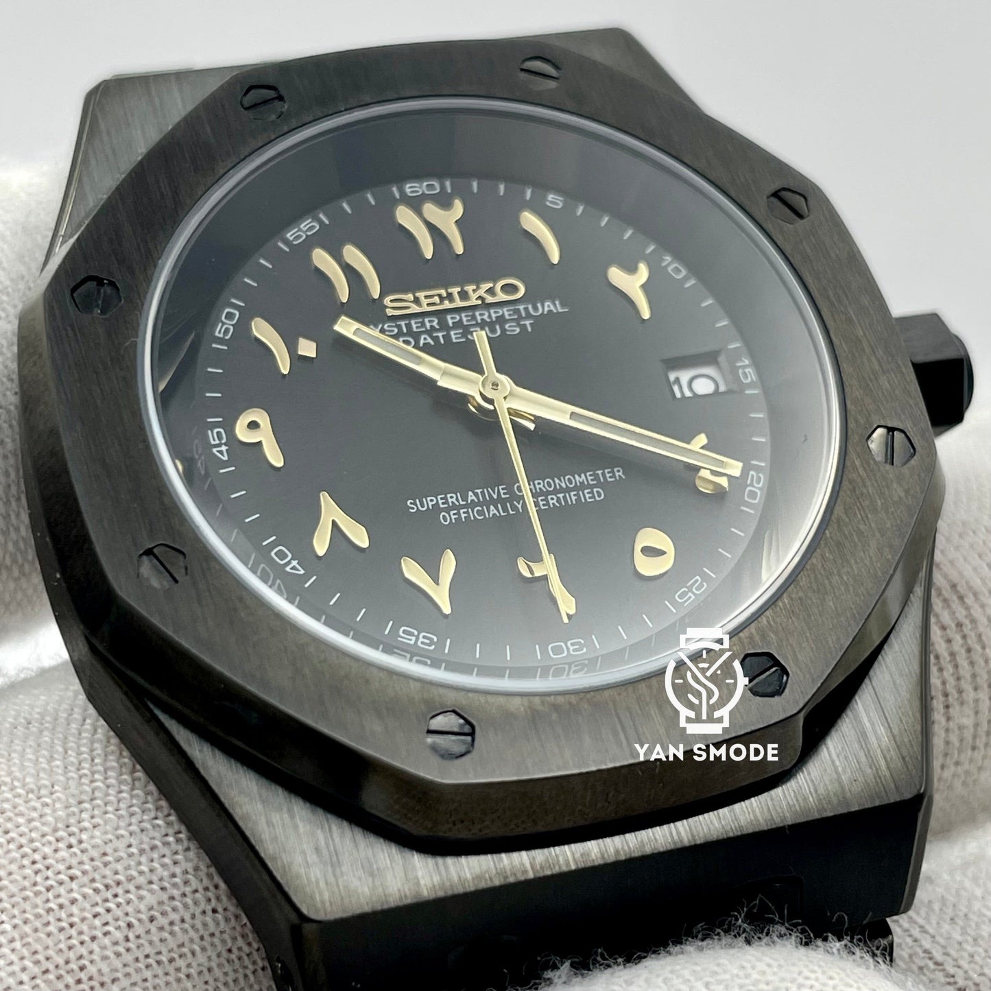 SekioMod Royal Oak Noire Arabic Dial Dorée - Yan Smode