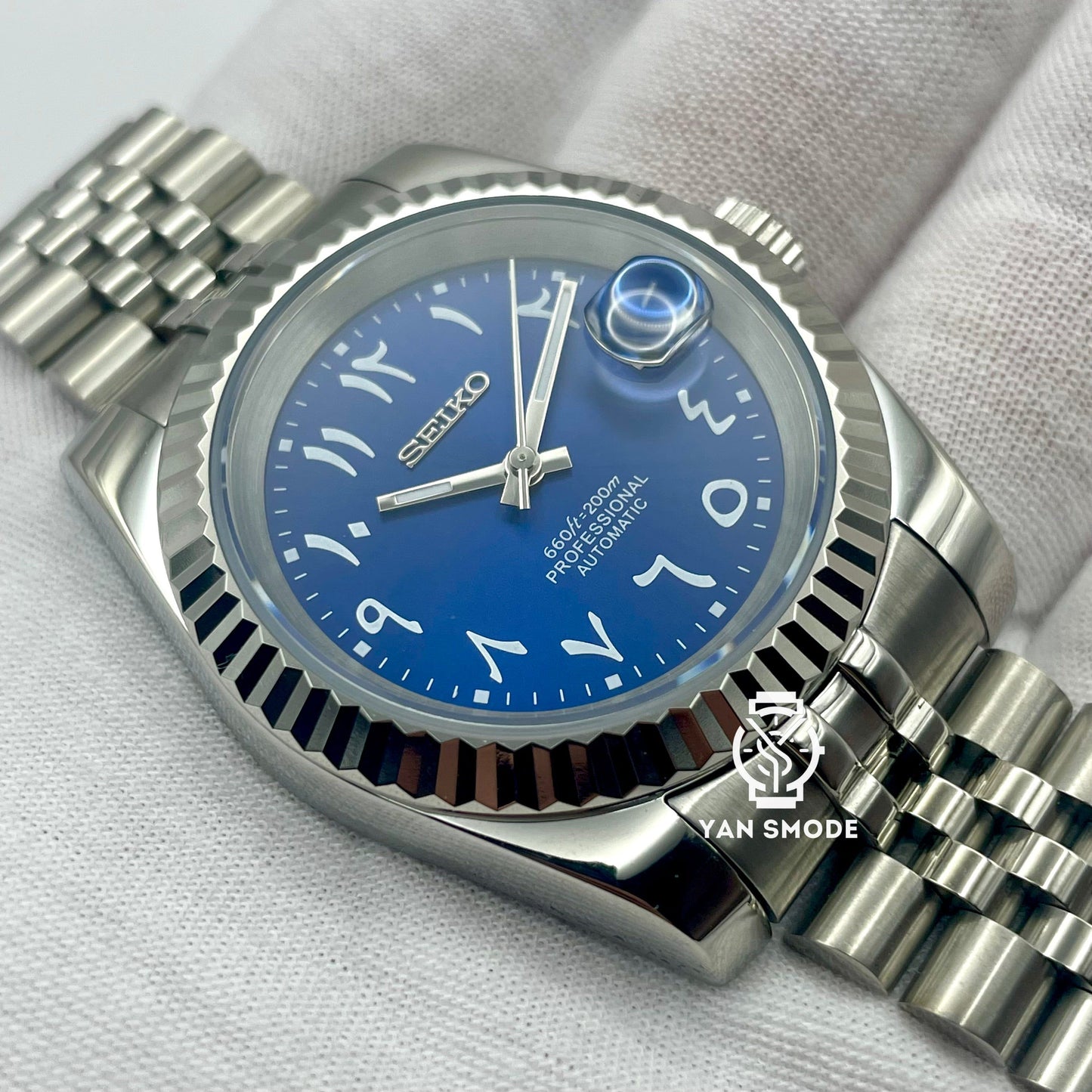 SekioMod Arabic Dial Bleu Chiffres Blanc - Yan Smode