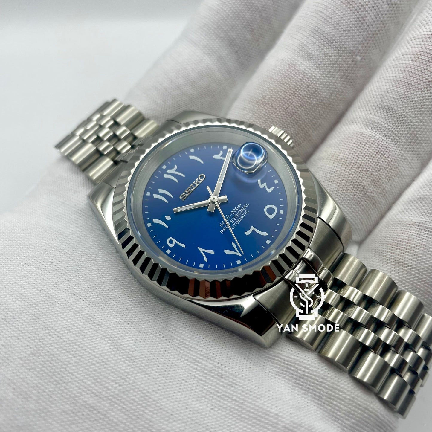 SekioMod Arabic Dial Bleu Chiffres Blanc - Yan Smode