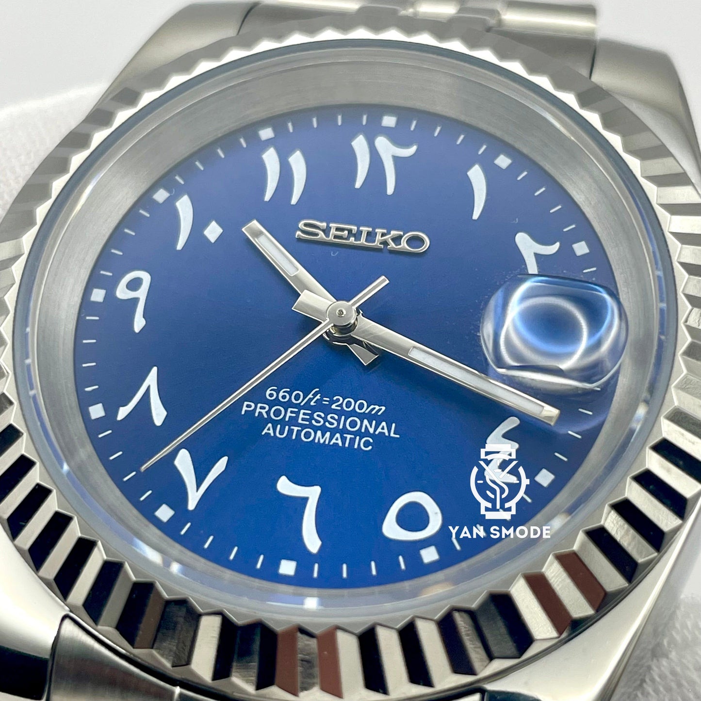 SekioMod Arabic Dial Bleu Chiffres Blanc - Yan Smode