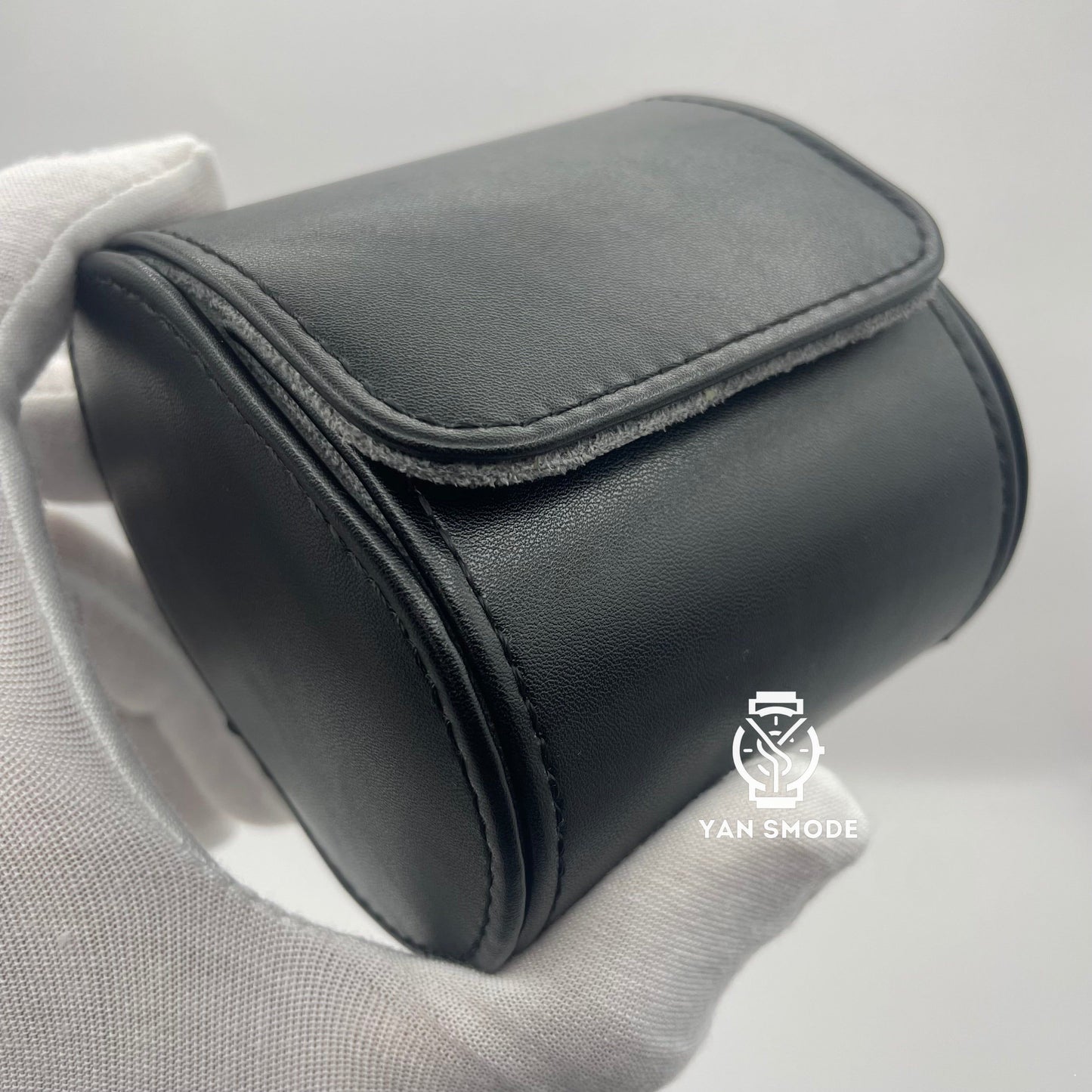 Boite Cuir Noire Deux Ouvertures - Yan Smode