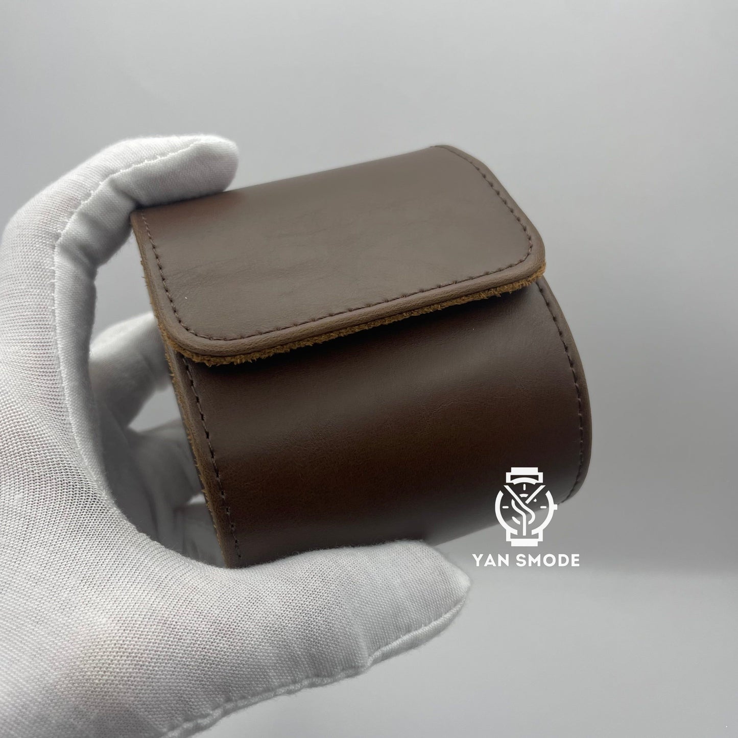 Boite Cuir Marron Deux Ouvertures - Yan Smode