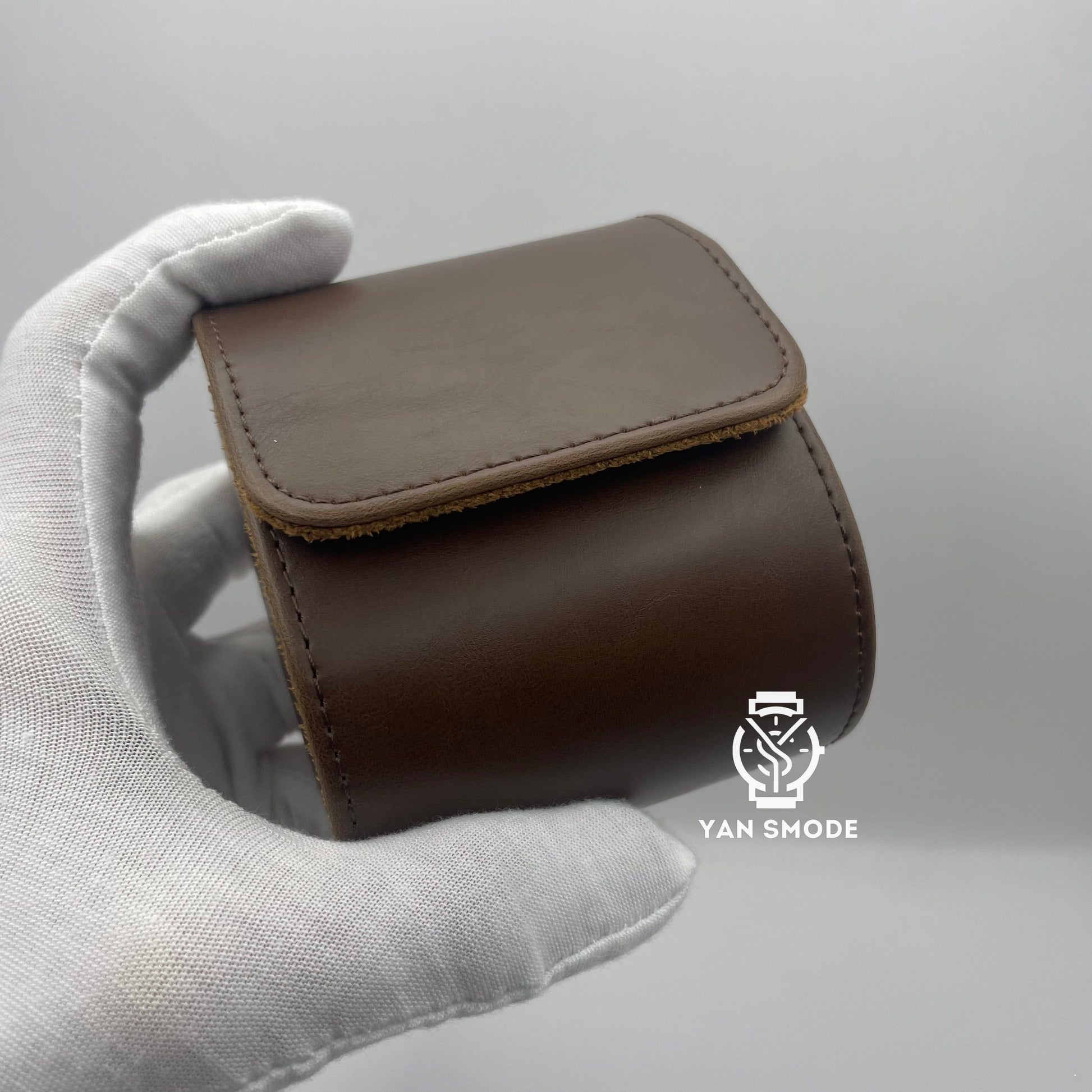 Boite Cuir Marron Deux Ouvertures - Yan Smode