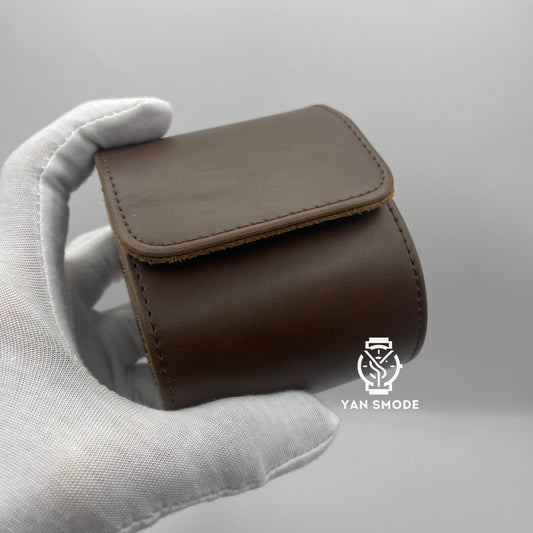 Boite Cuir Marron Deux Ouvertures - Yan Smode