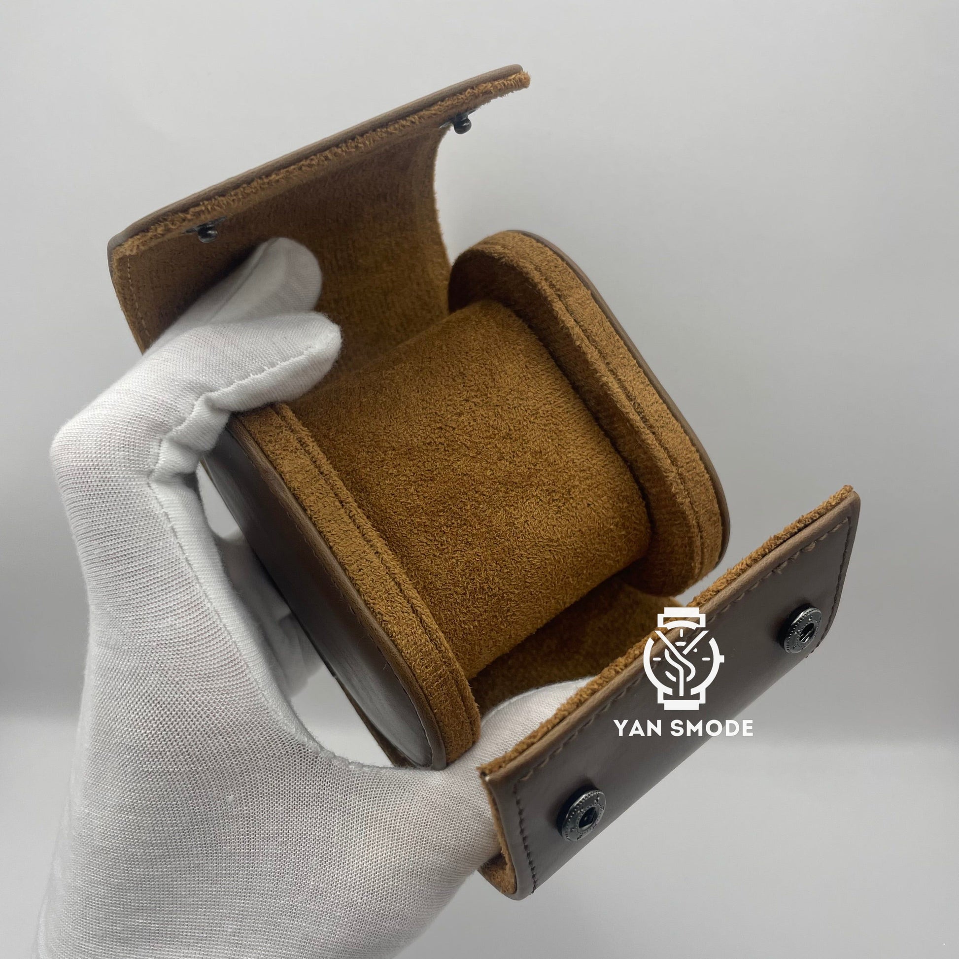 Boite Cuir Marron Deux Ouvertures - Yan Smode