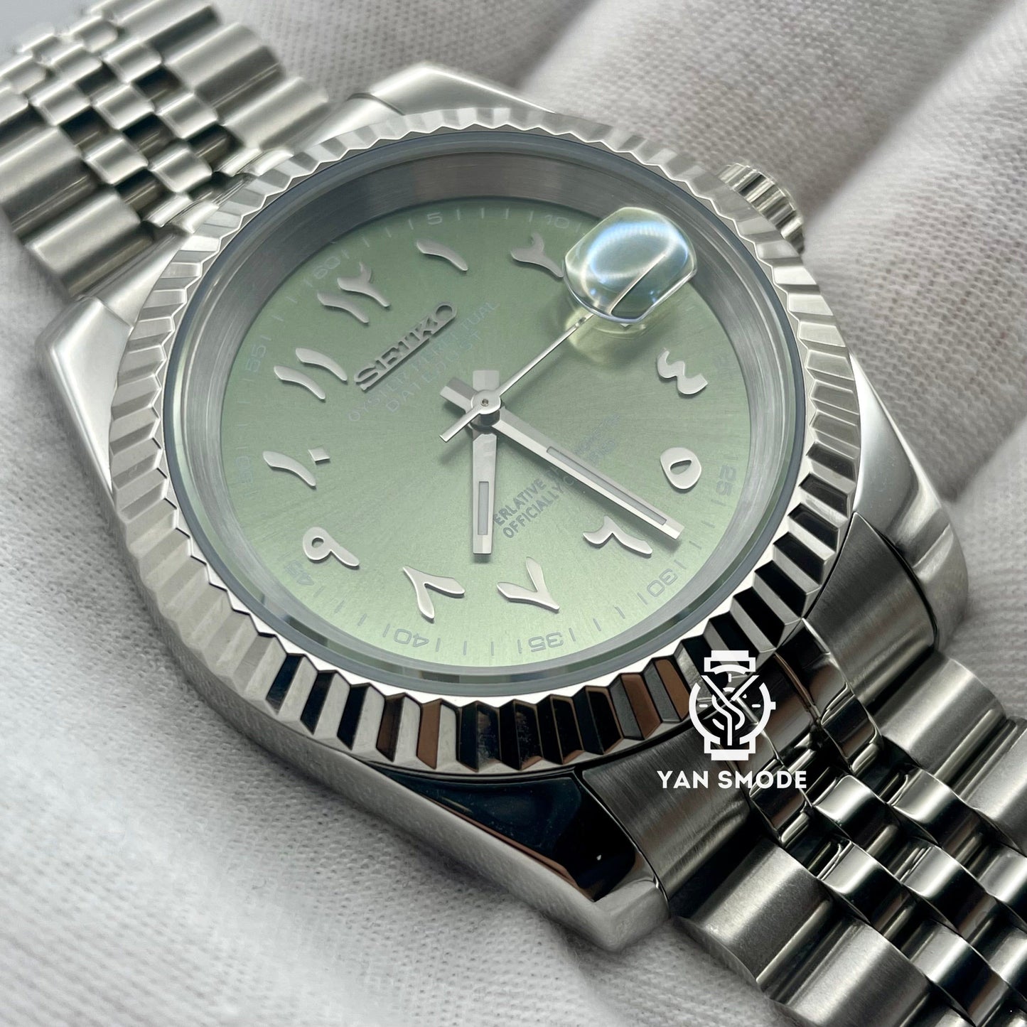 SekioMod DateJust Arabic Dial Verte Kaki - Yan Smode